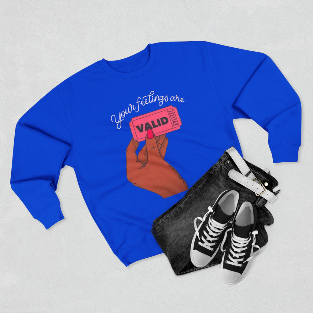 Valid Ticket Crewneck Sweatshirt  Empowerment Graphic Pullover Valentine’s Day sweaters