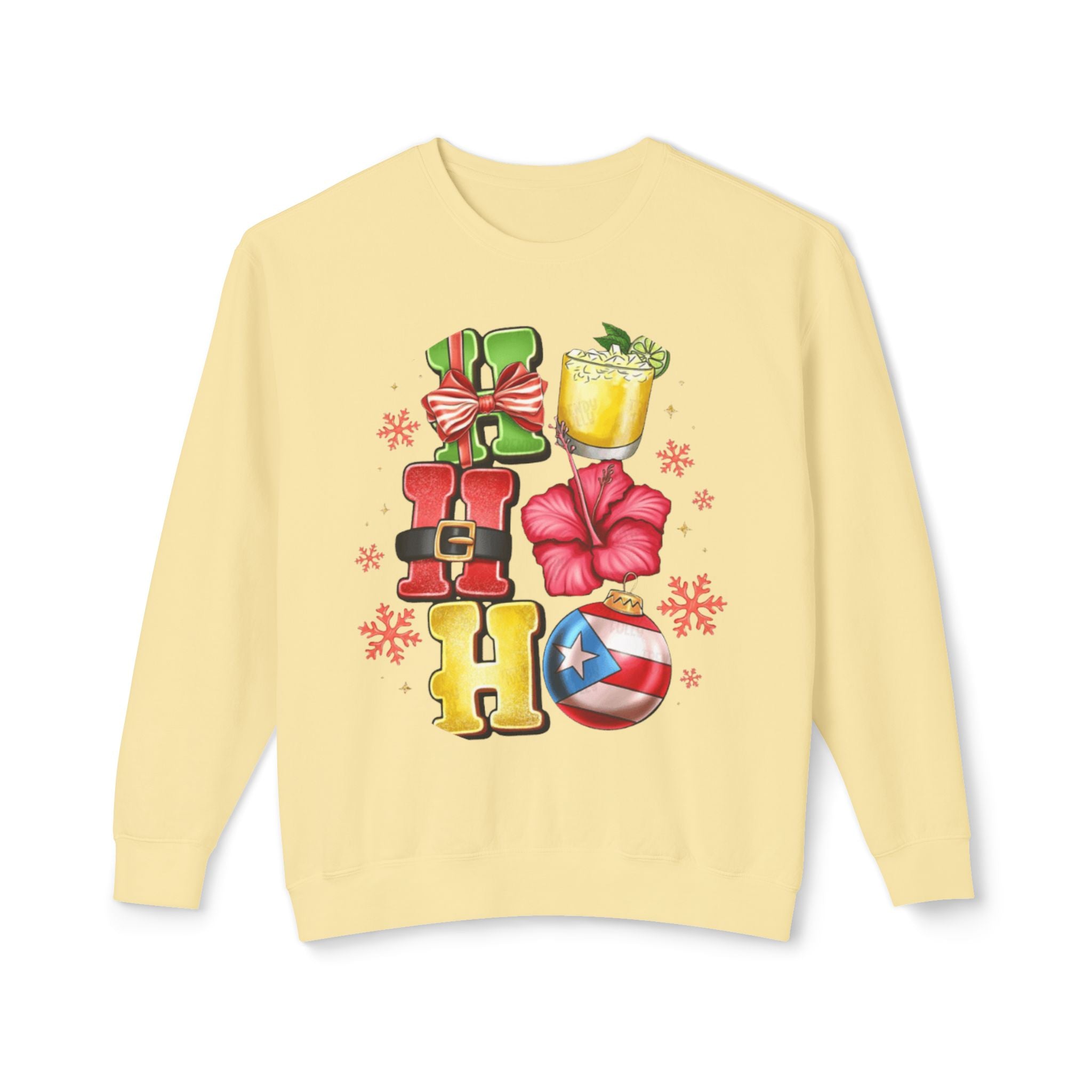 Puerto Rican culture gift Puerto Rico Aloha Holiday Crewneck Sweatshirt