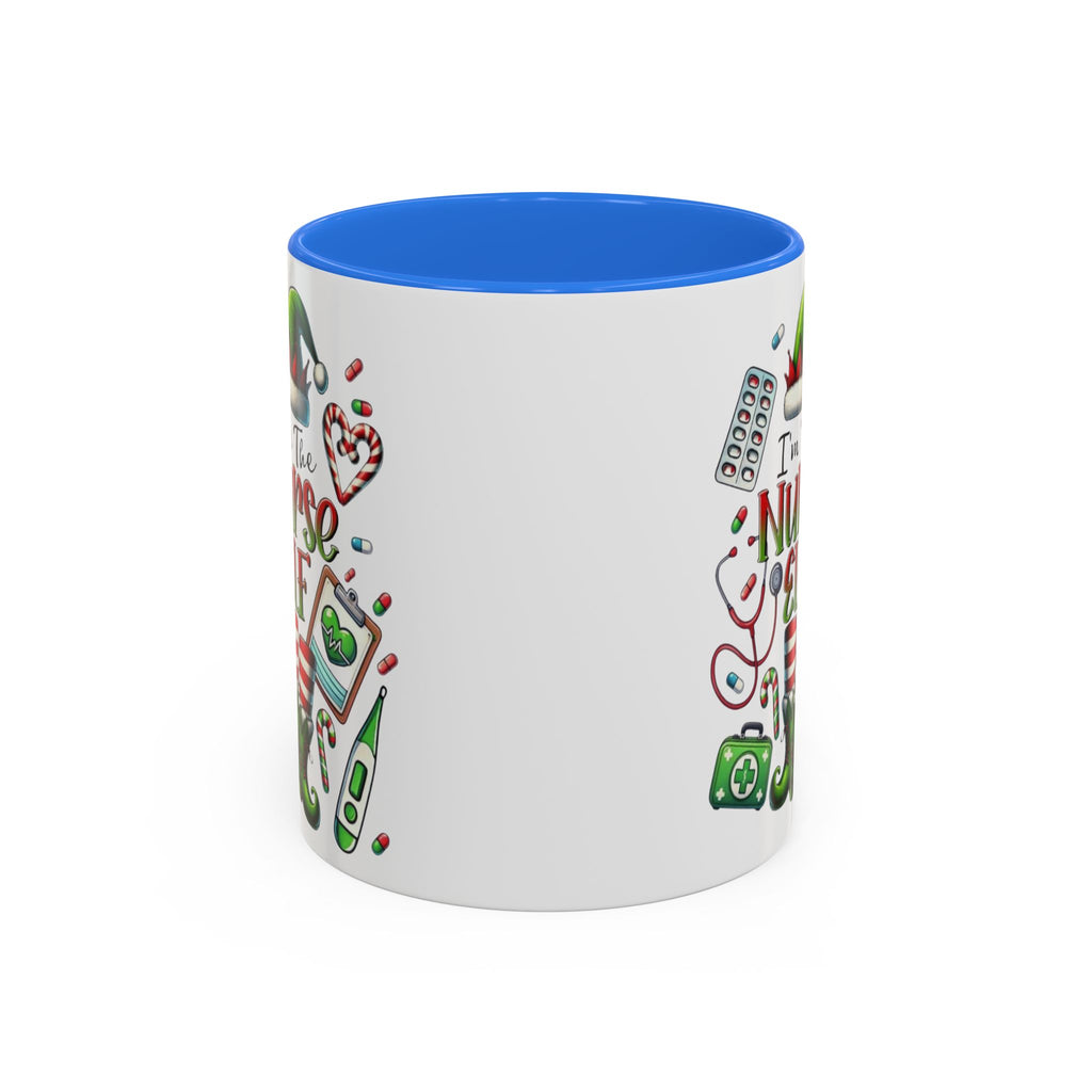 Nurse Elf Coffee Mug — Christmas Medical Holiday Gift (11oz & 15oz) Medical Christmas Mug