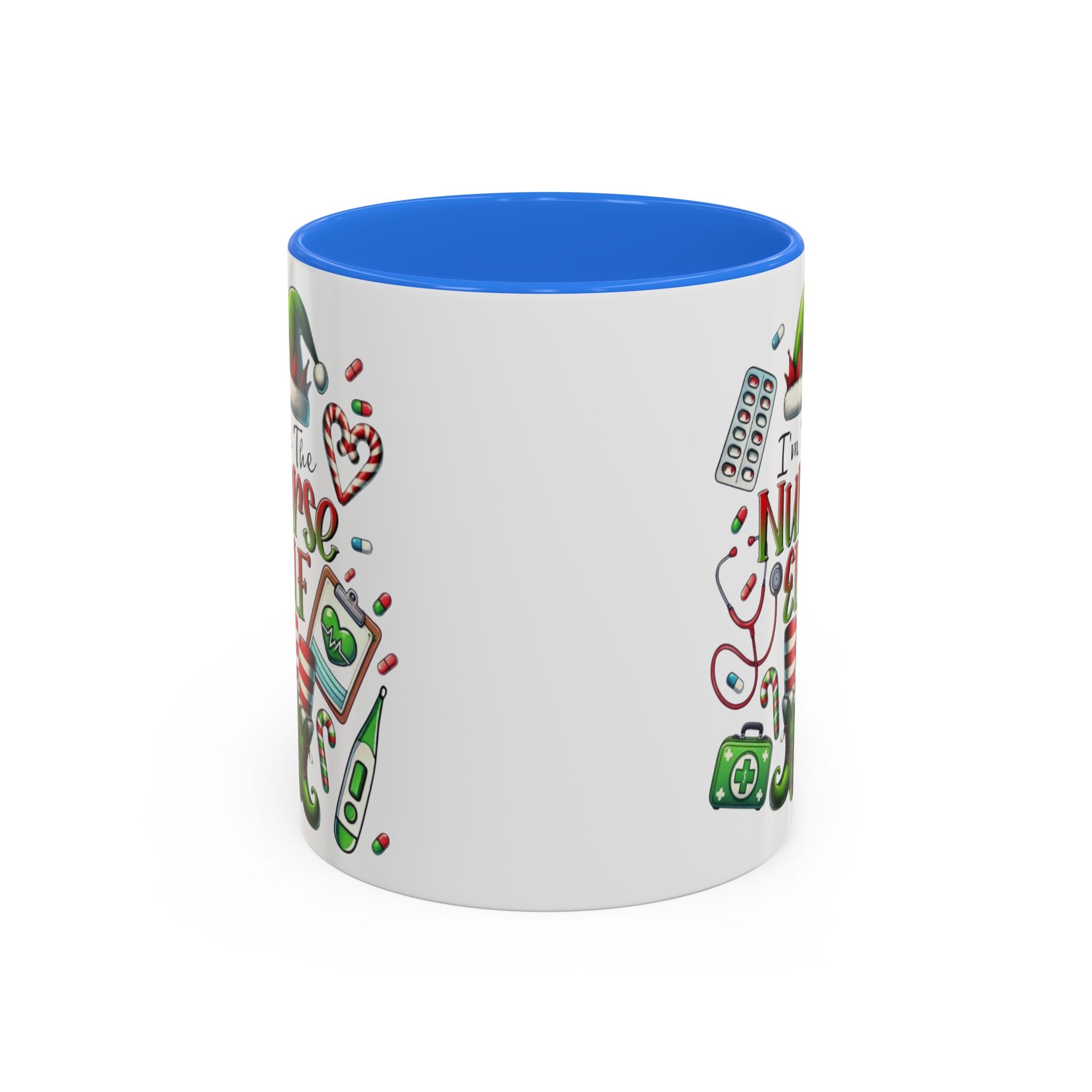 Nurse Elf Coffee Mug — Christmas Medical Holiday Gift (11oz & 15oz) Medical Christmas Mug