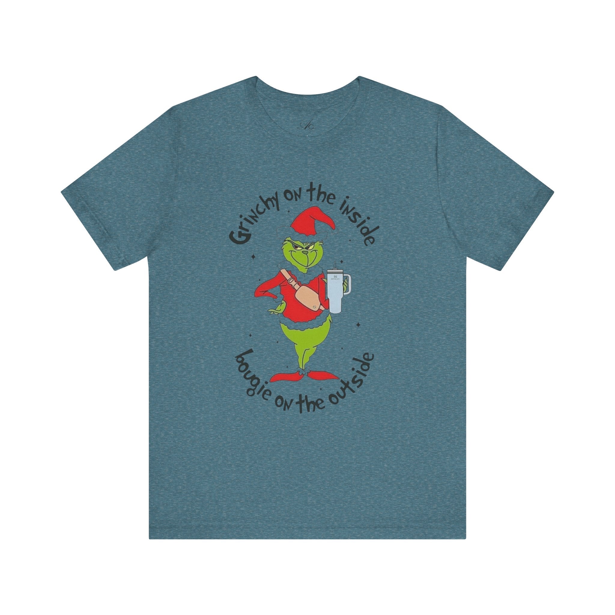 Grinch-Inspired Holiday Tee: 'Grinchy on the Inside, Boogie on the Outside'