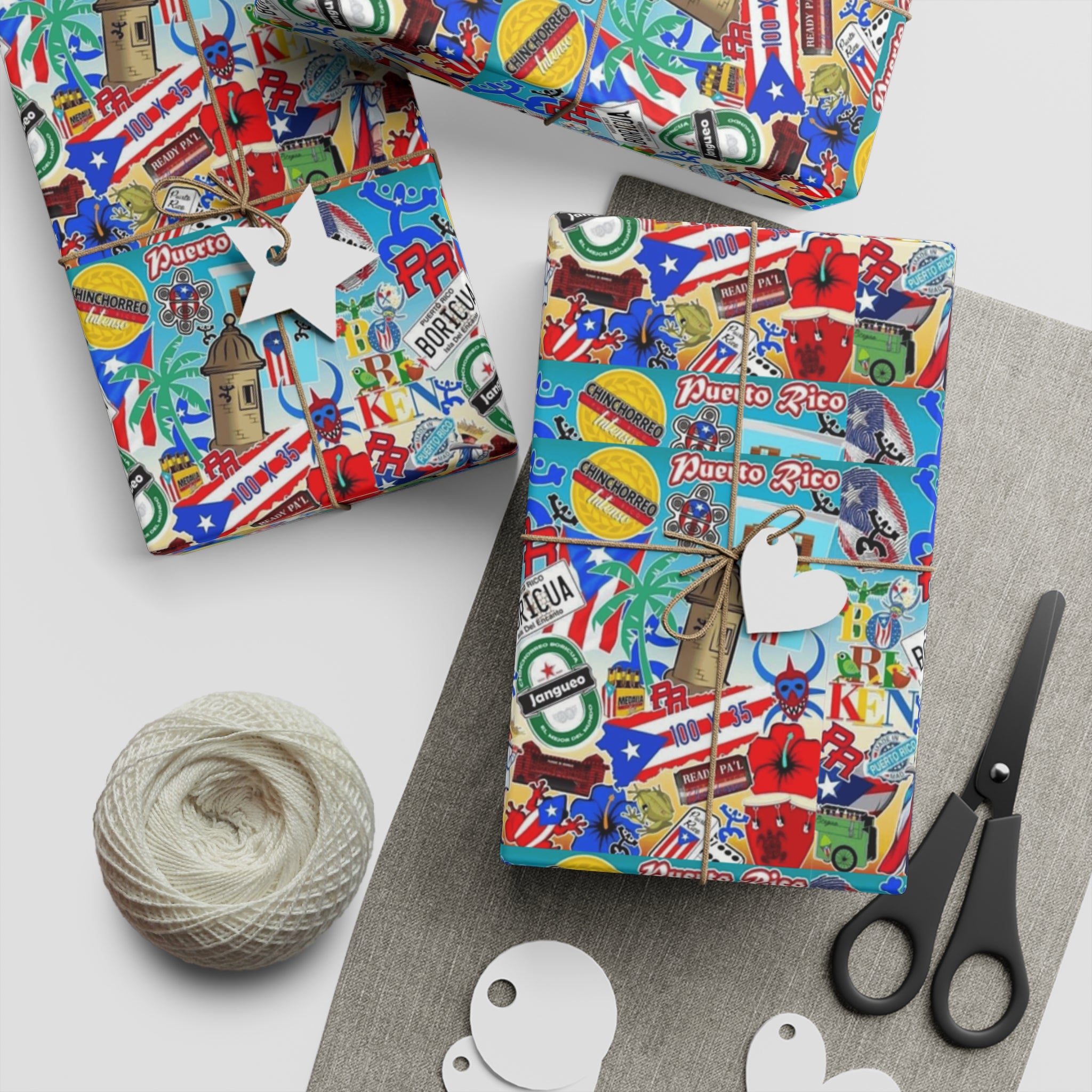 Puerto Rico Wrapping Paper – Cultural Gift Wrap | Boricua Heritage Design | Holiday & Celebration Gift Packaging