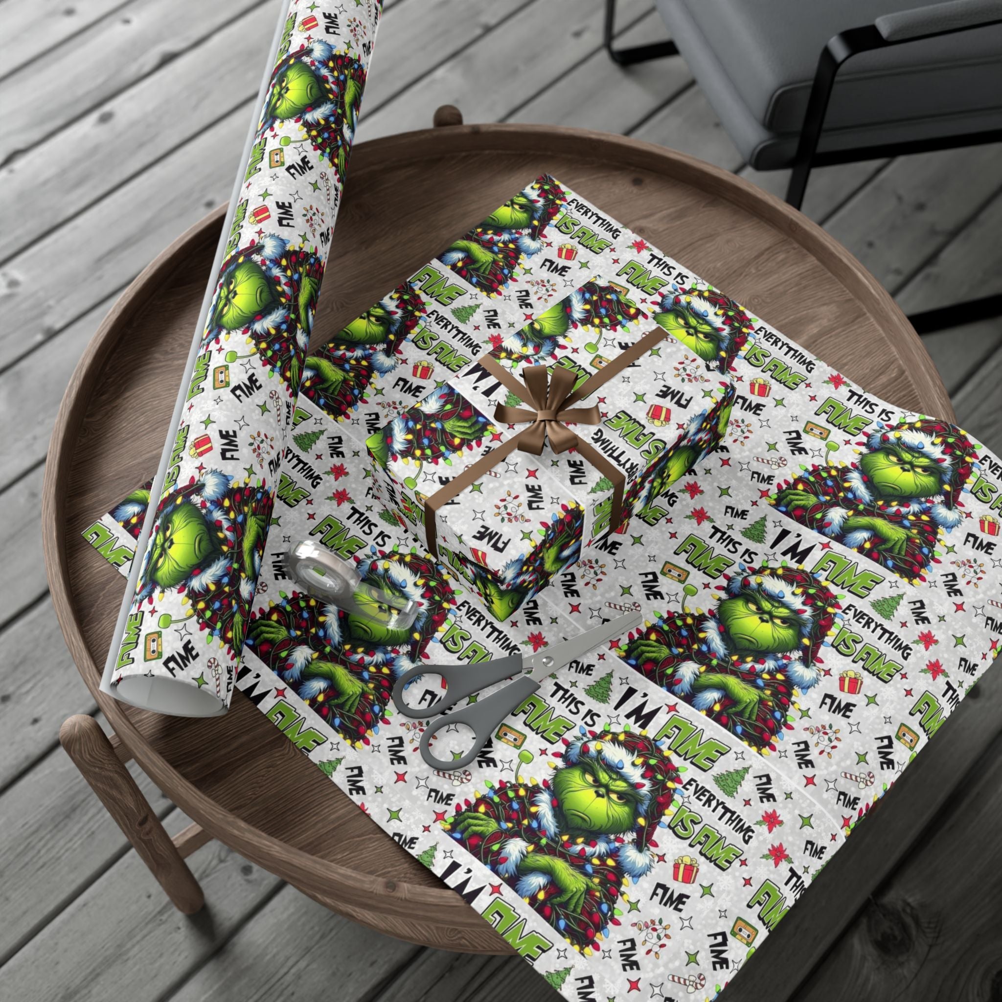 Festive Wrapping Paper  Whimsical Holiday Gift Wrap | Christmas Paper Roll | Fun & Unique Gift Packaging