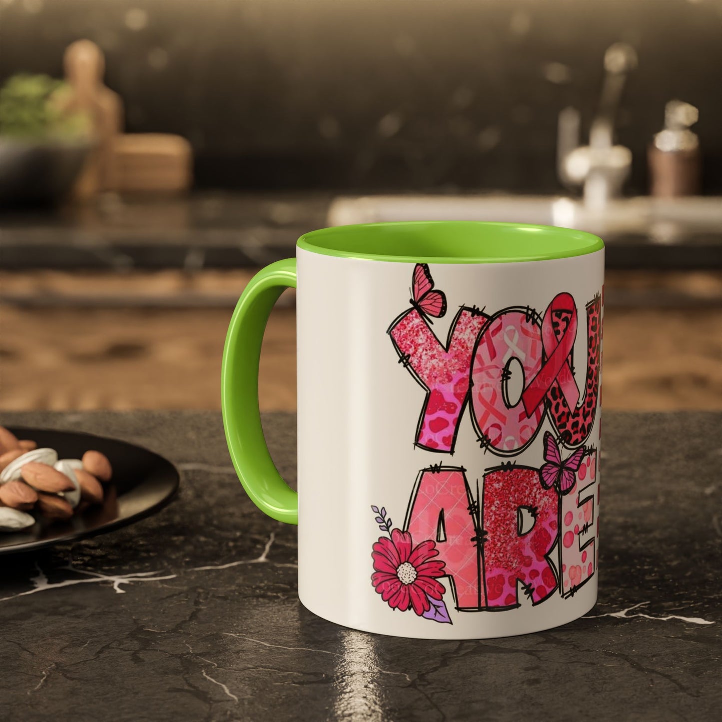 Cancer Hope Collection Empowering Inspirational Mug for Breast Cancer Awareness