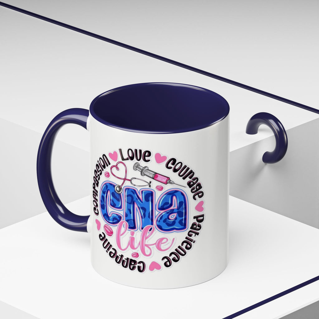 CNA Life Coffee Mug — Compassion, Courage & Patience Accent Mug (11/15oz) Medical Christmas Mug