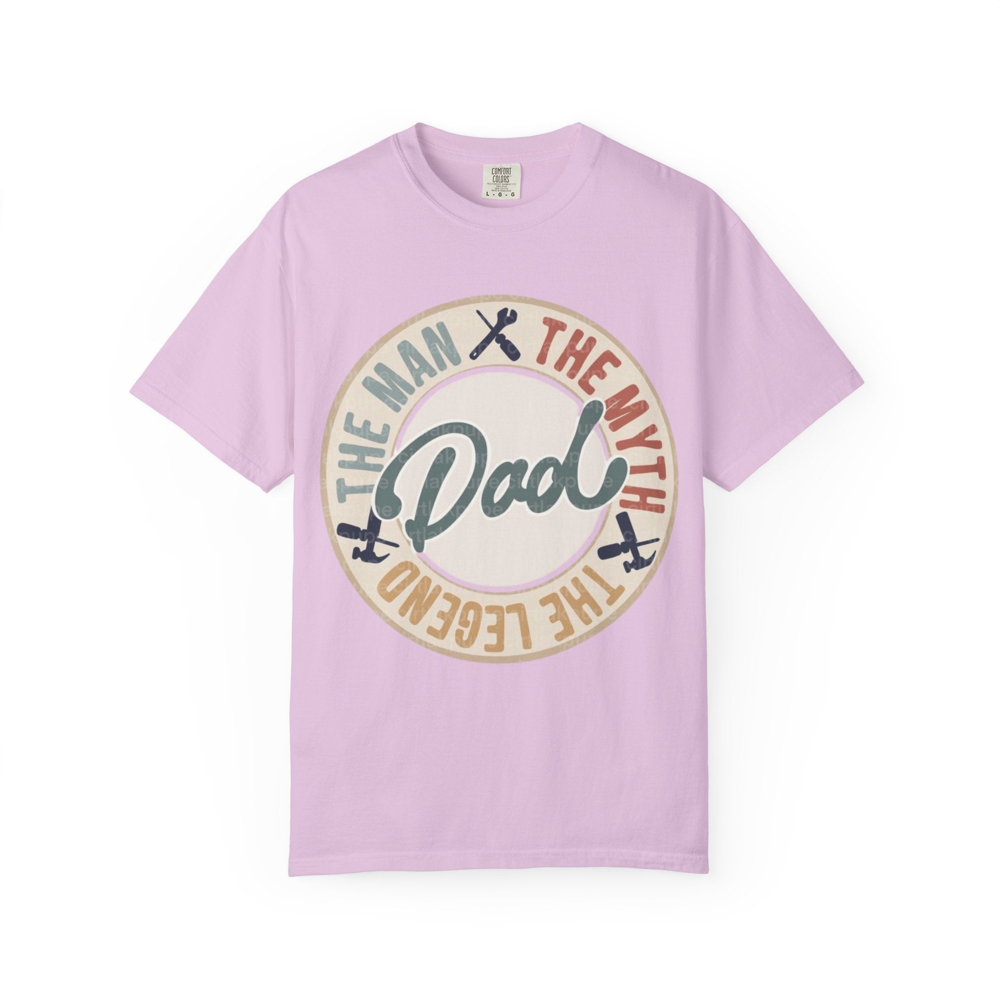 Dad Retro Badge T-Shirt — “Dad: The Man, The Myth, The Legend” Father’s Day Tee