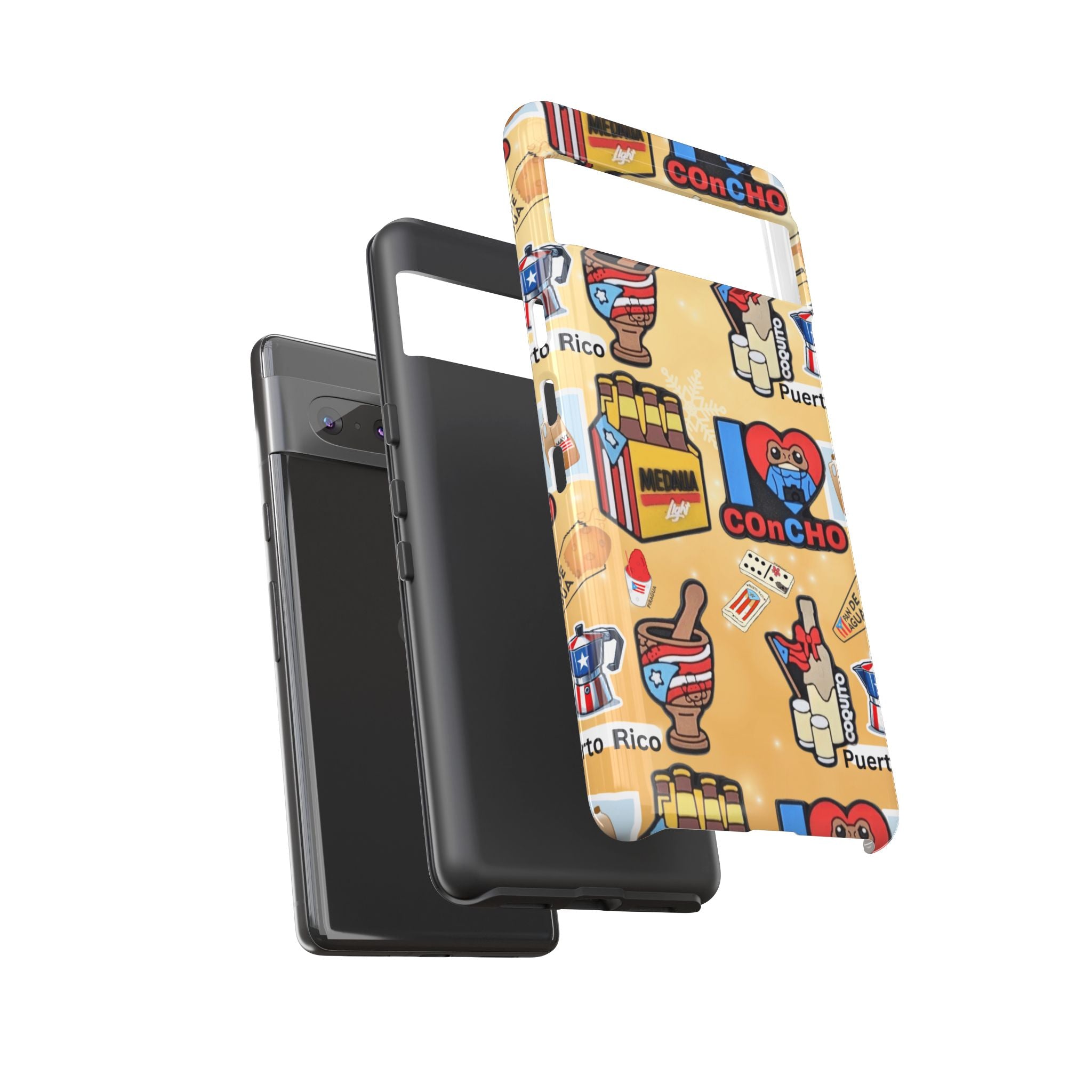 Puerto Rico Sticker Collage Tough Case  ‘I  Concho’ Pattern Phone Case