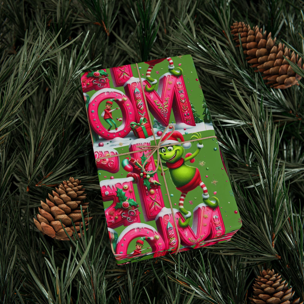 Festive Wrapping Paper  Whimsical Holiday Gift Wrap | Christmas Paper Roll | Fun & Unique Gift Packaging