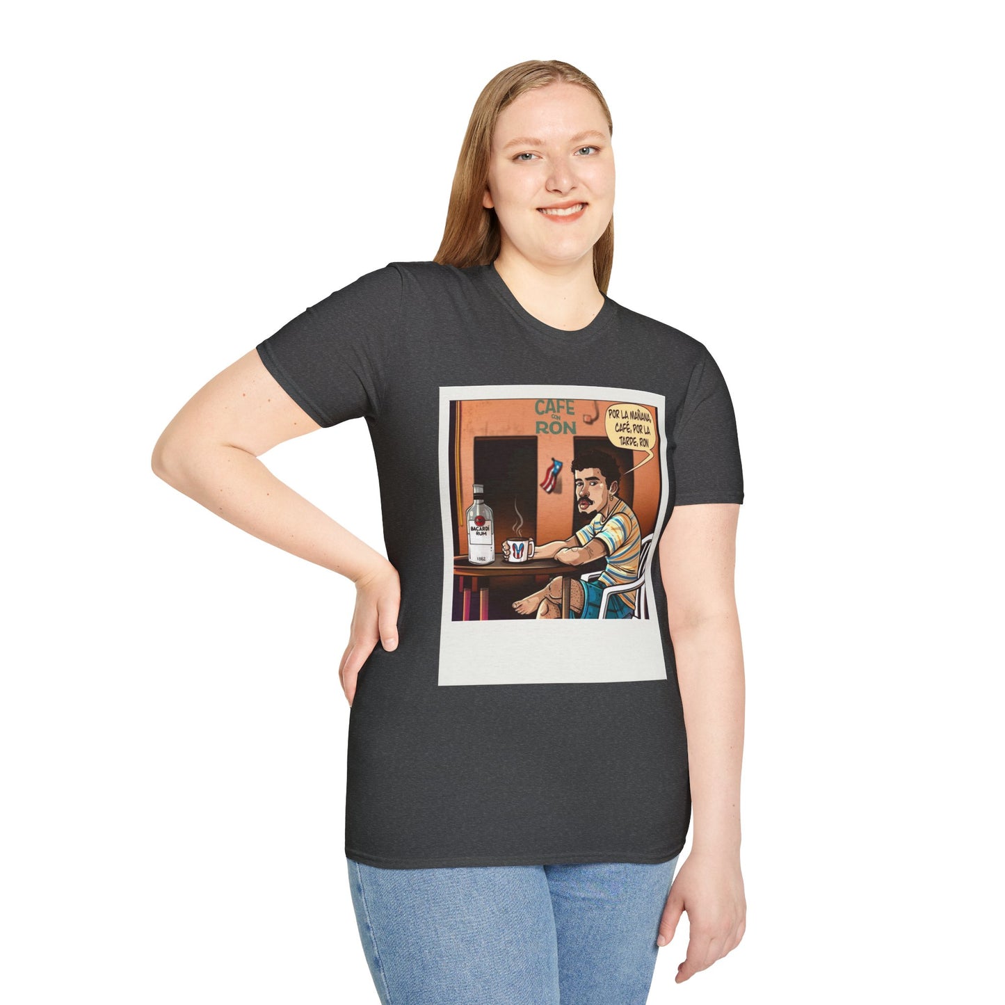 POR LA MANANA CAFE  Coffee Lovers, Casual Wear, Unisex Fashion Proud Puerto Rican Tee  Puerto Rican Heritage Shirt