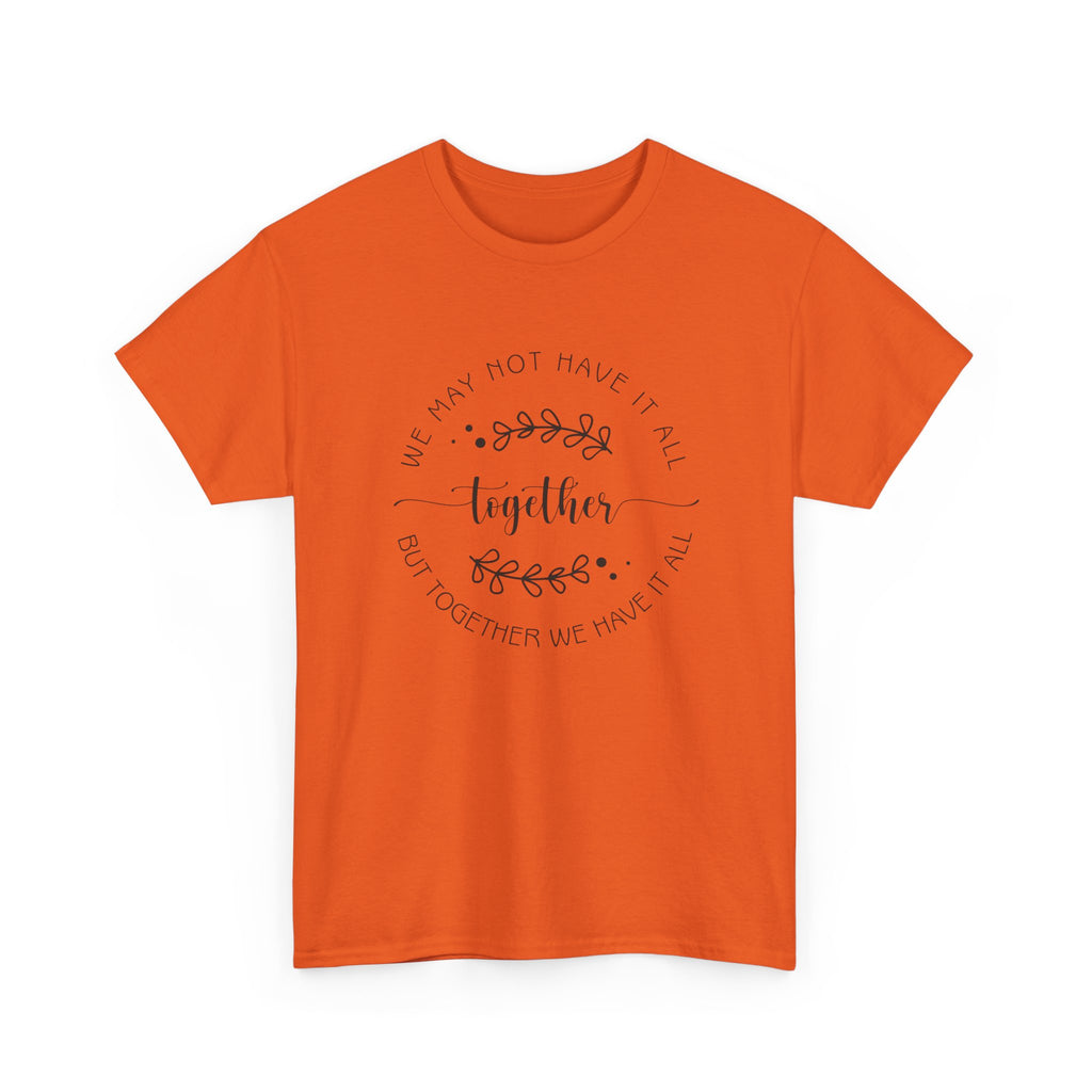 Together Floral Circle Tee  "Together" Inspirational Family Unity Shirt