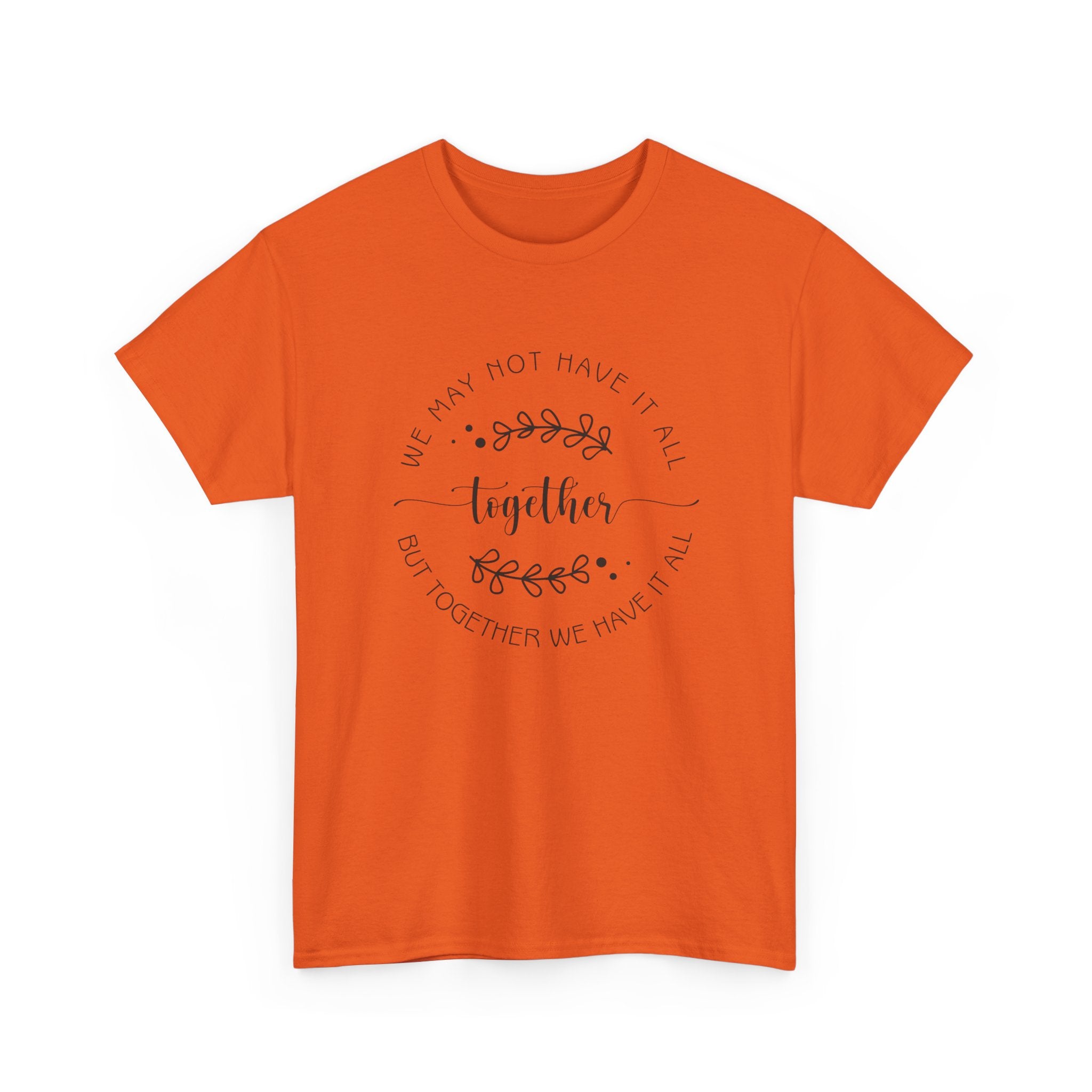 Together Floral Circle Tee  "Together" Inspirational Family Unity Shirt