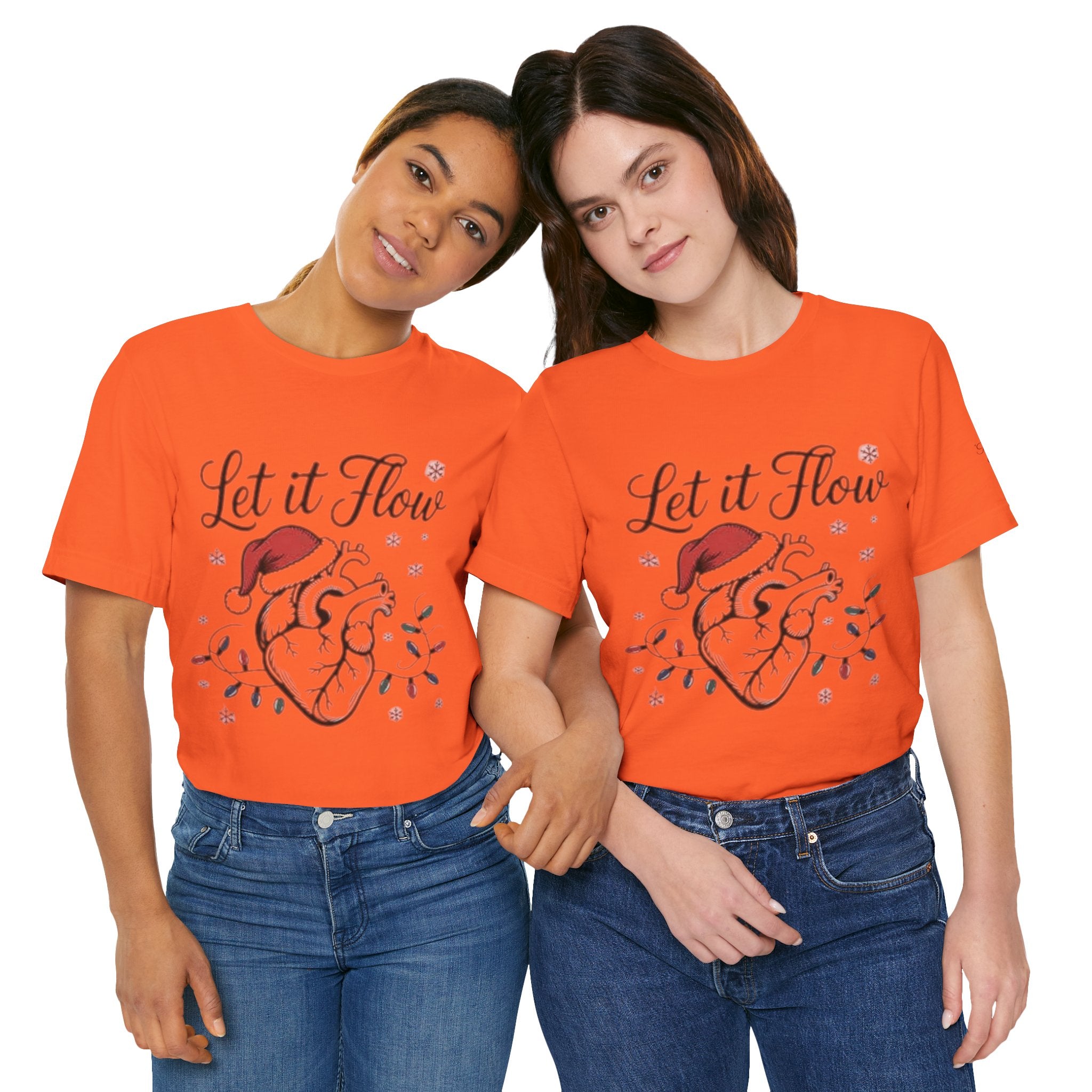 Let It Flow Heart Tee  Christmas Anatomical Heart Shirt