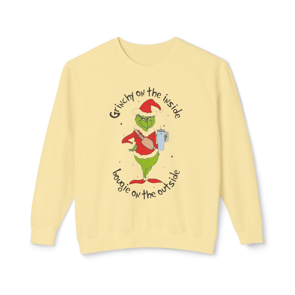 Funny, Cute & Classic Christmas Designs Grinchy on the Inside Crewneck Sweatshirt