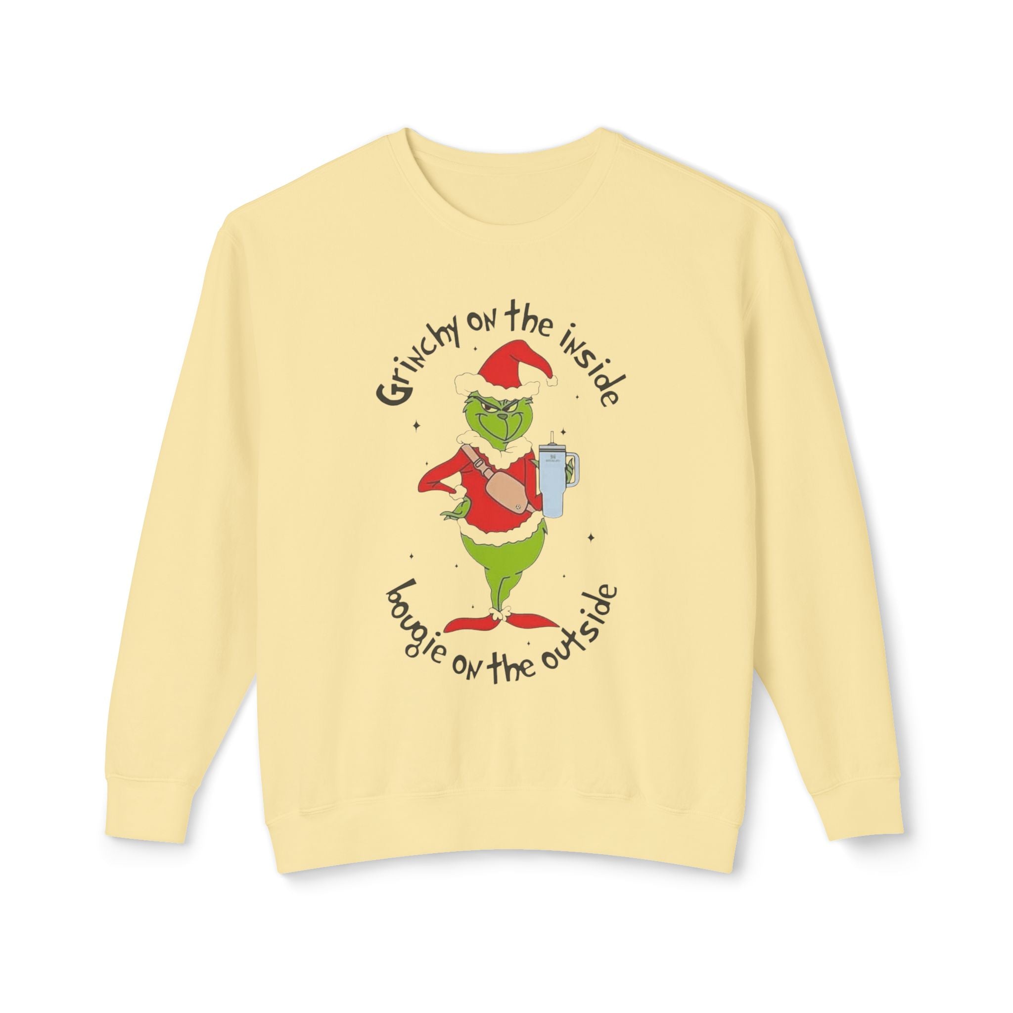 Funny, Cute & Classic Christmas Designs Grinchy on the Inside Crewneck Sweatshirt