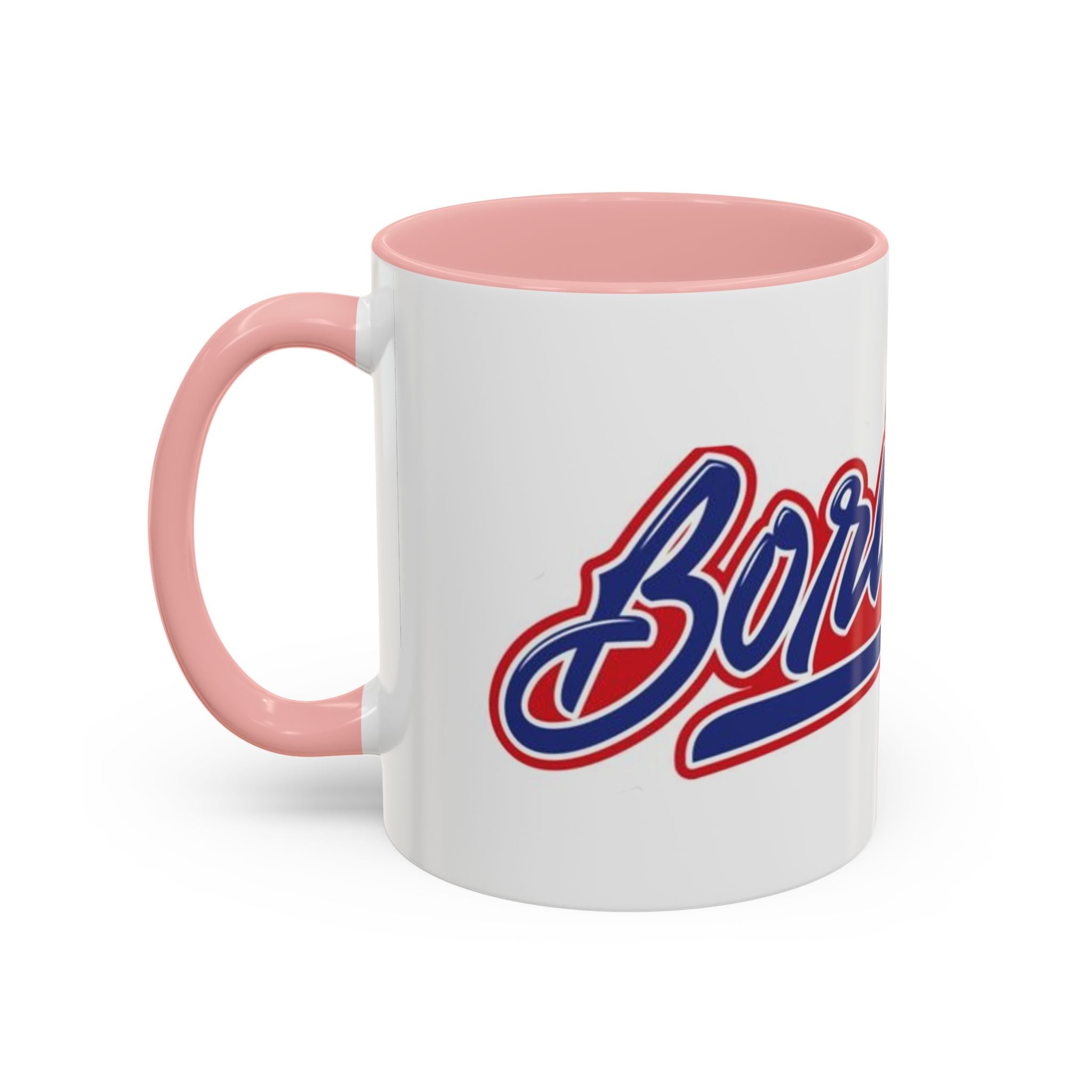 Puerto Rico Script Accent Coffee Mug — Retro Red & Blue 'Boricua' Design (11/15oz)