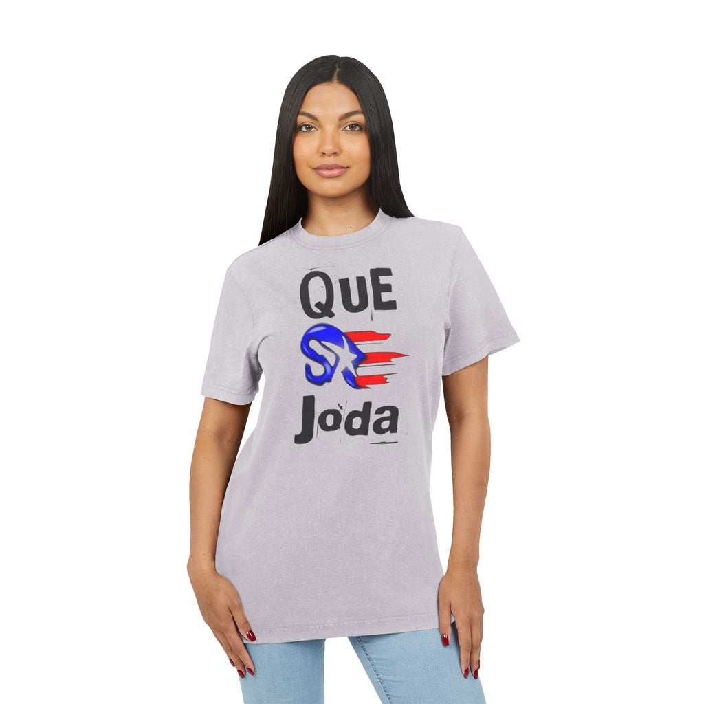 Que S Joda Acid-Wash Graphic Tee