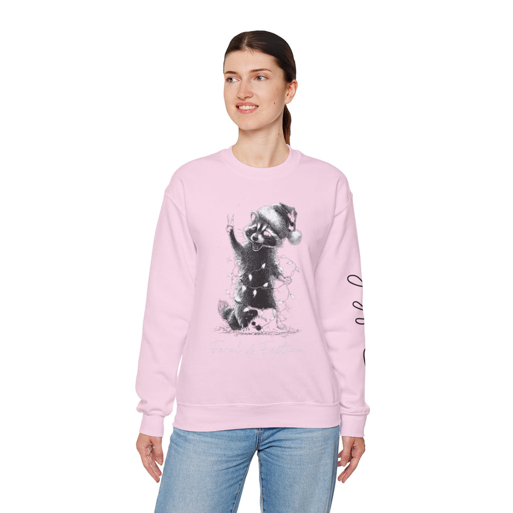 Holiday Raccoon Crewneck Sweatshirt Christmas Tshirts and sweaters,
