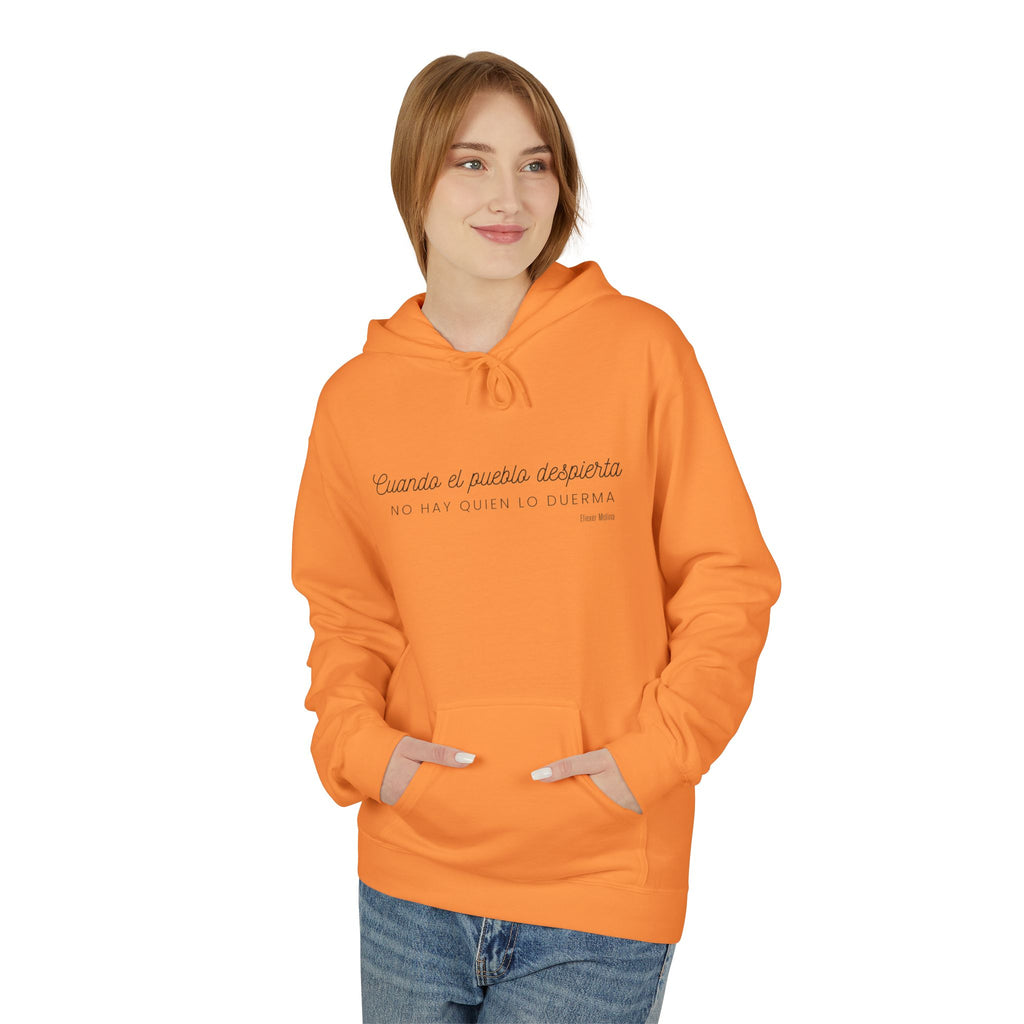 White Hoodie - "Caminas a pa'la desporta" Minimal Script Pullover