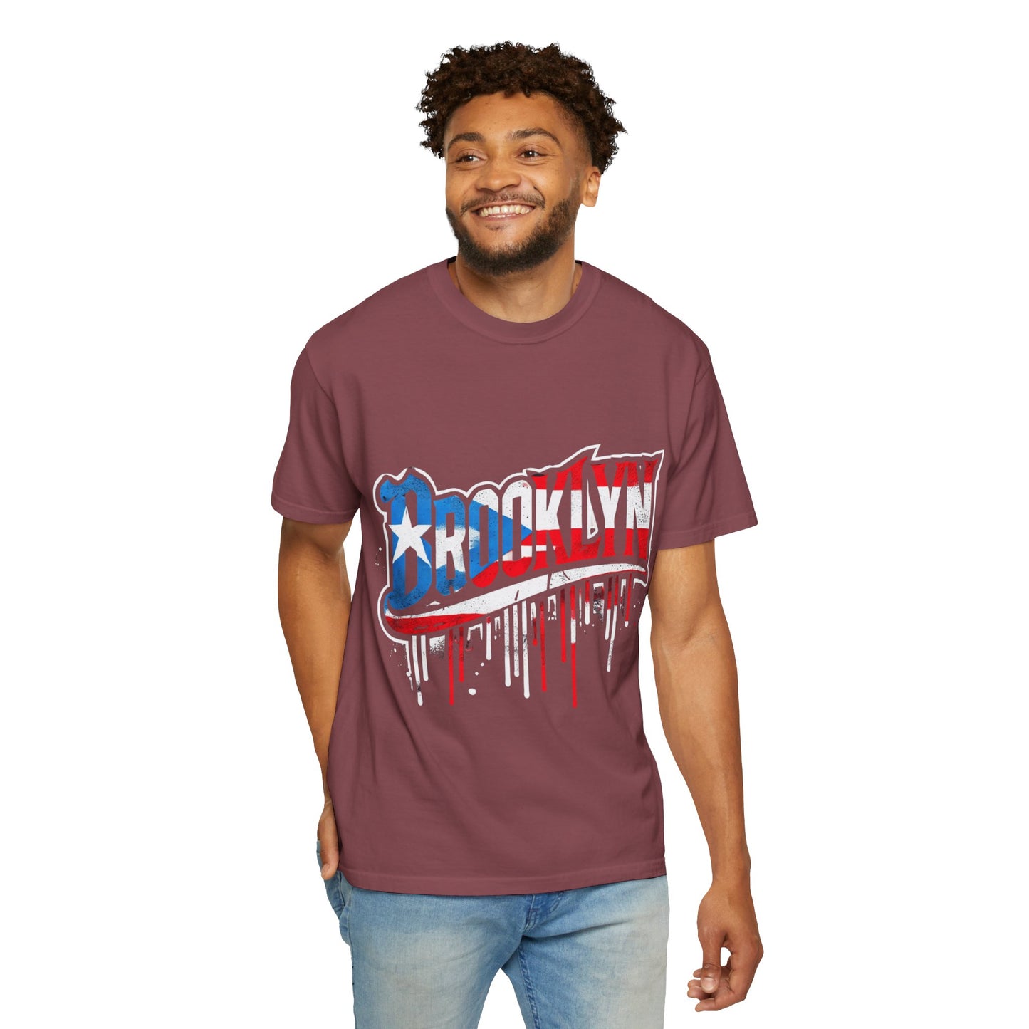 New York Meets Puerto Rico Brooklyn Style Unisex T-Shirt,  Streetwear Fashion