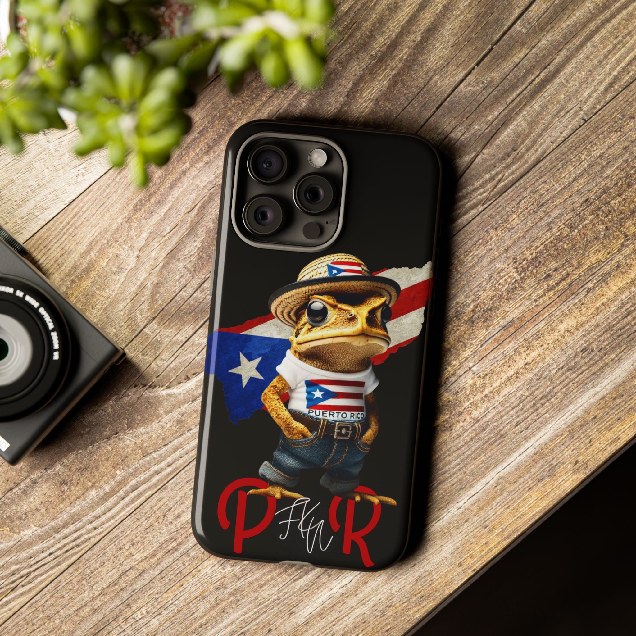 Puerto Rican Frog Tough Phone Case  Puerto Rico Flag Patriotic Protective Case