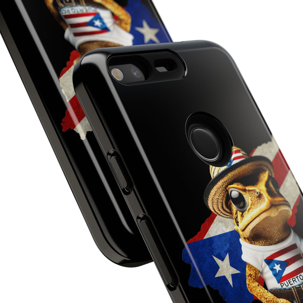 Puerto Rican Frog Tough Phone Case  Puerto Rico Flag Patriotic Protective Case