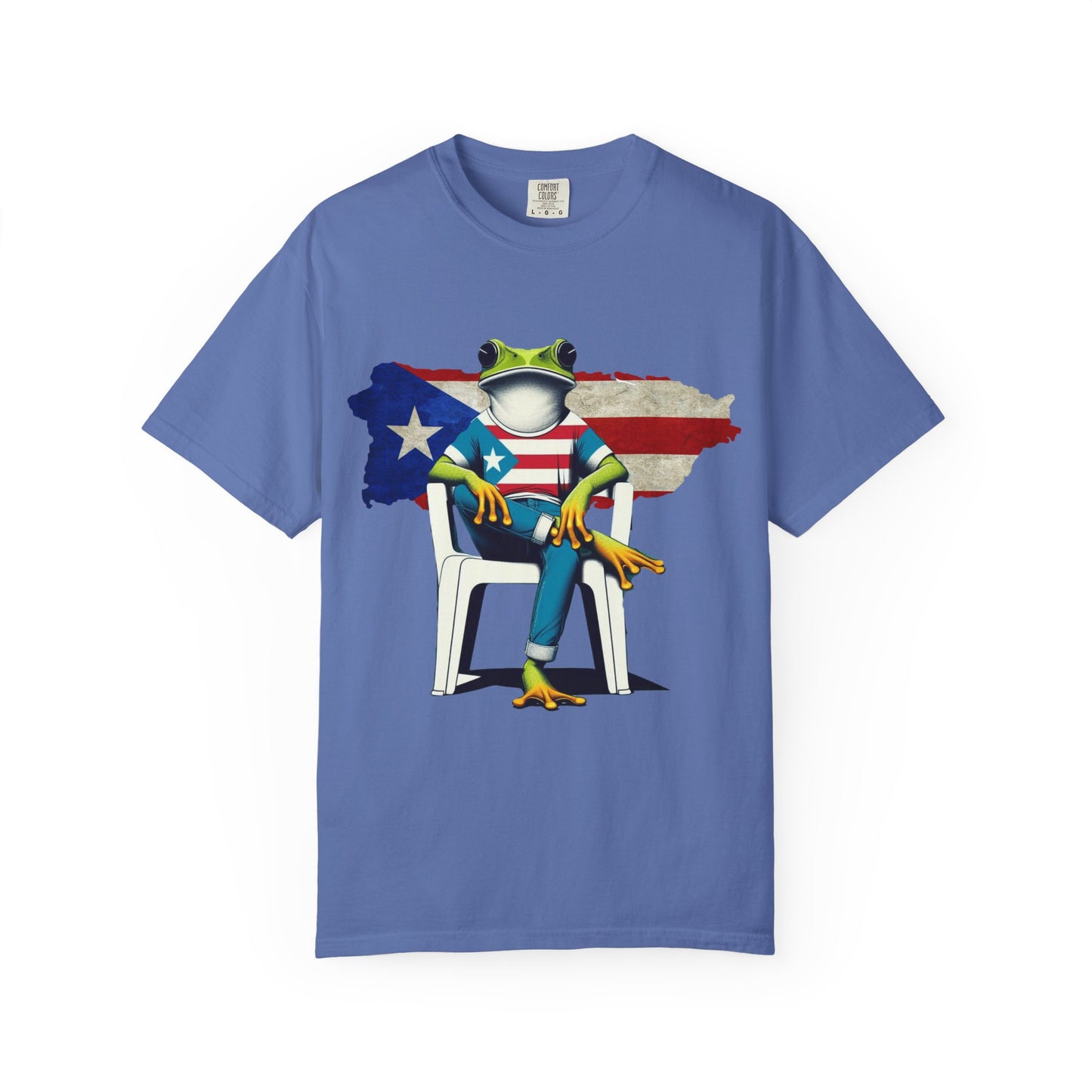 Patriotic Puerto Rican Shirt Patriotic Frog T-shirt, Humor Shirt, Gift for Nature Lovers, Summer BBQ Outfit