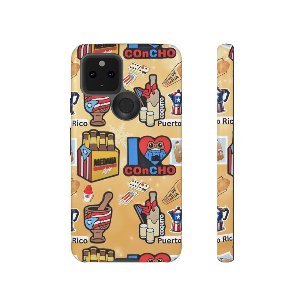 Puerto Rico Sticker Collage Tough Case  ‘I  Concho’ Pattern Phone Case