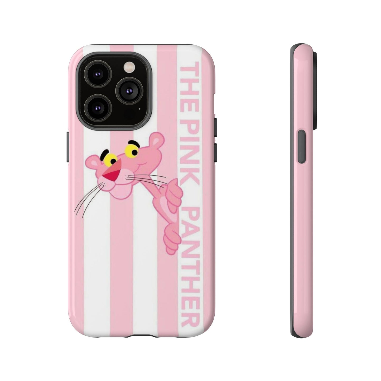 Pink Panther Tough Case Retro Striped Phone Case with "The Pink Panther" Design