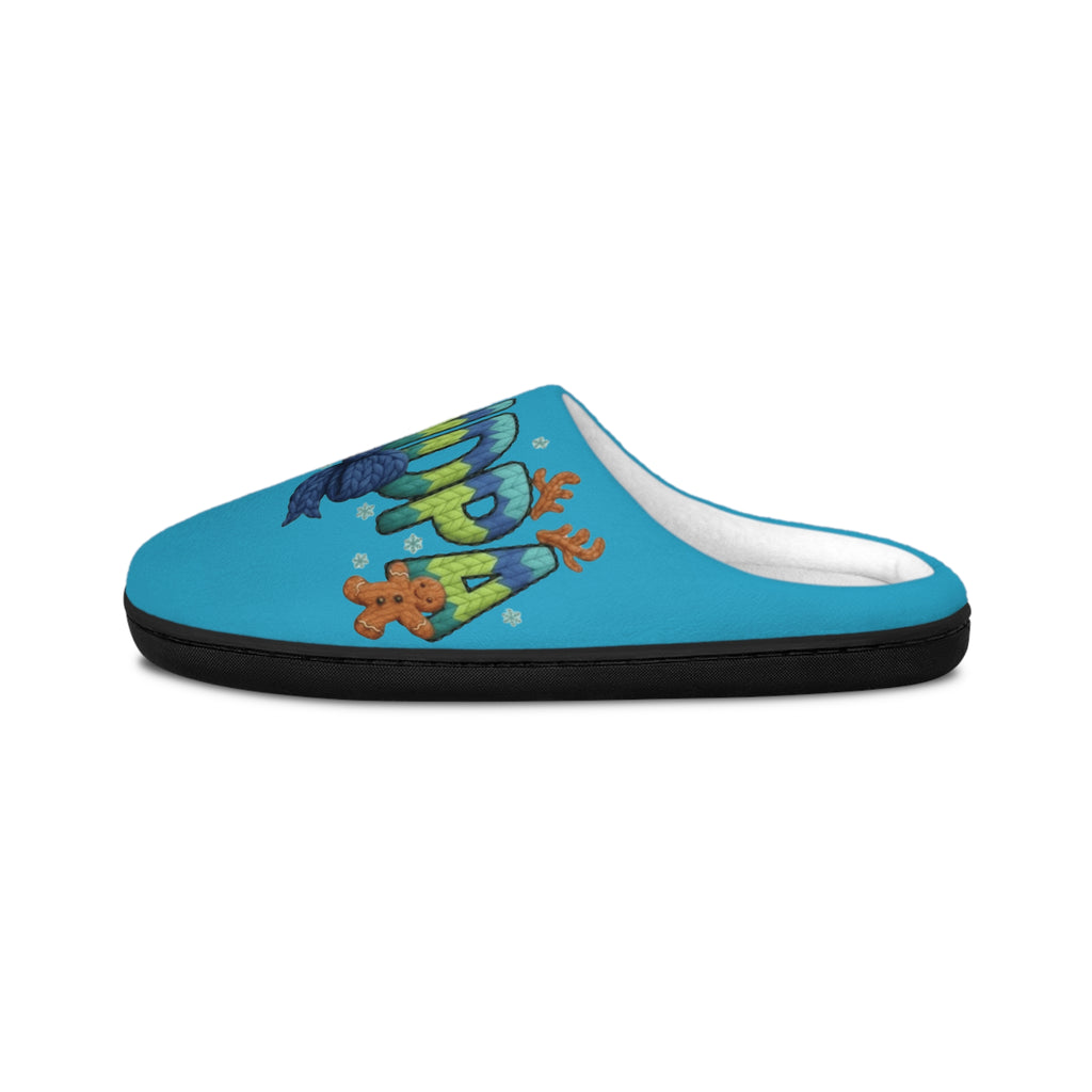 Men's Holiday Slippers  'Grandpa' Cute Santa Fish Design Indoor House Shoes