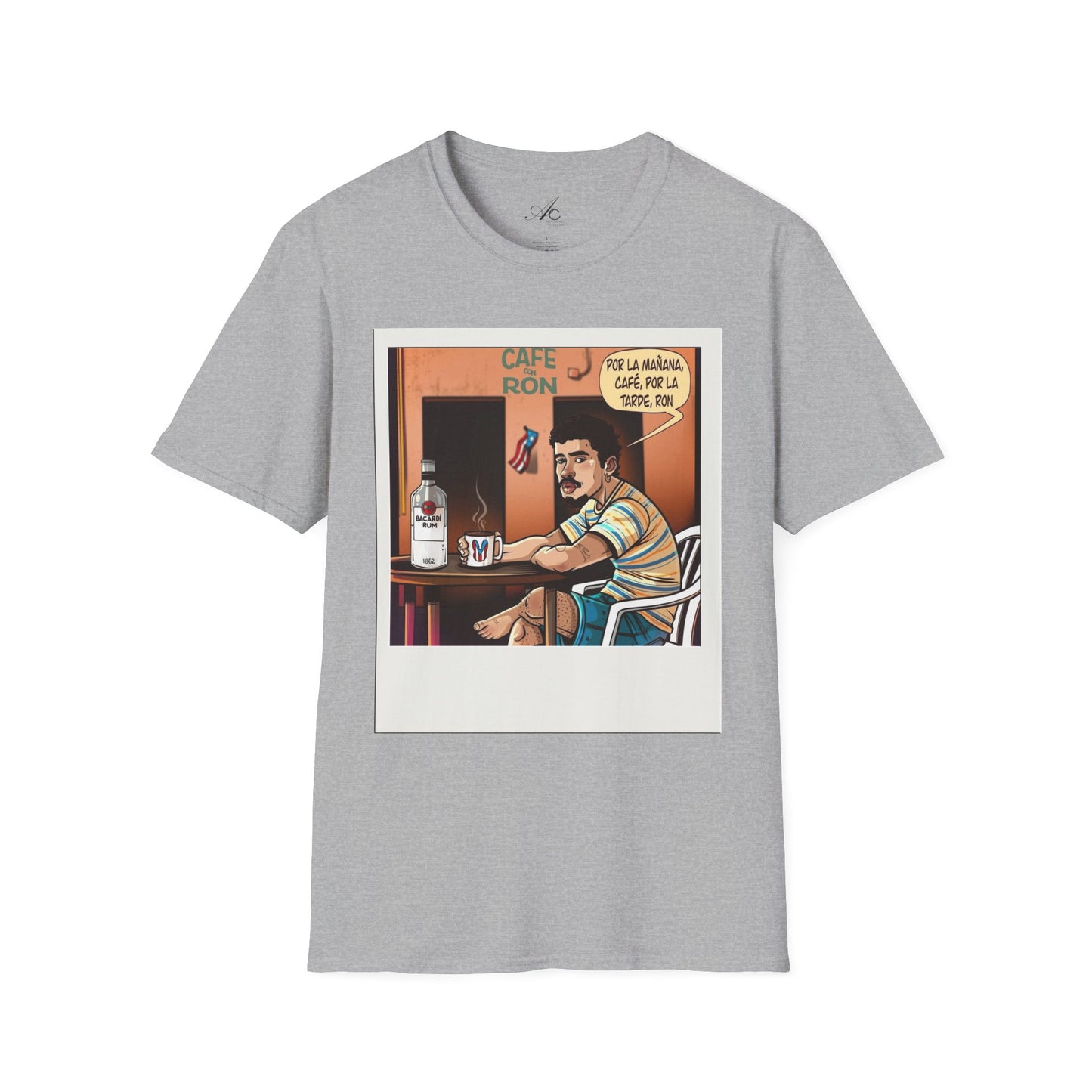 POR LA MANANA CAFE  Coffee Lovers, Casual Wear, Unisex Fashion Proud Puerto Rican Tee  Puerto Rican Heritage Shirt