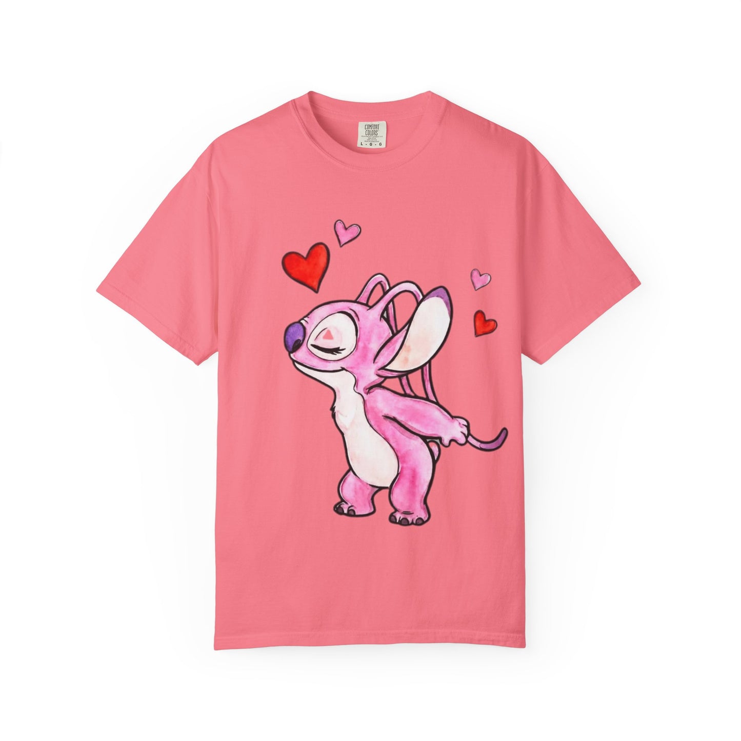 T-Shirt — Cute Pink Cartoon Creature with Hearts | Valentine’s Gift Tee