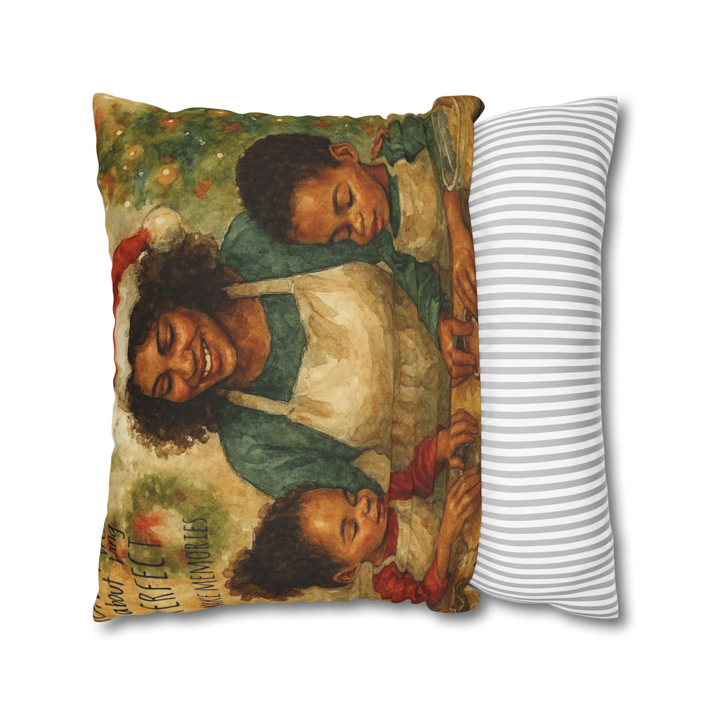 Holiday Baking Family Pillowcase — Square Decorative Throw Pillow