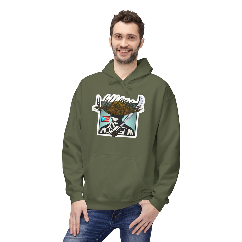 Gíbaro Hoodie  Puerto Rican Pride Pullover with Flag Machete Design