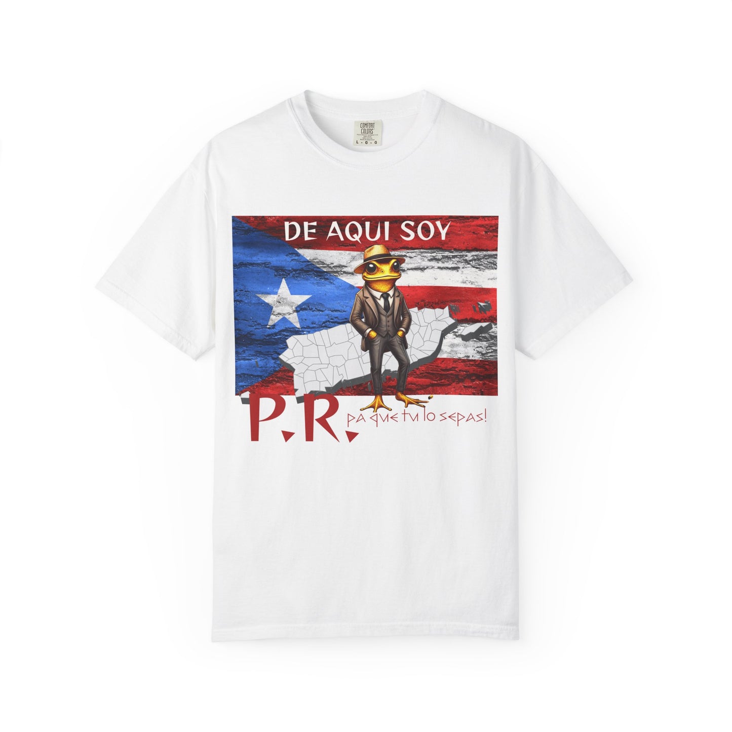 Puerto Rican Pride T-Shirt, Fun Casual Wear, Unisex Garment-Dyed Tee, Perfect for Celebrations, Cultural Identity Shirt