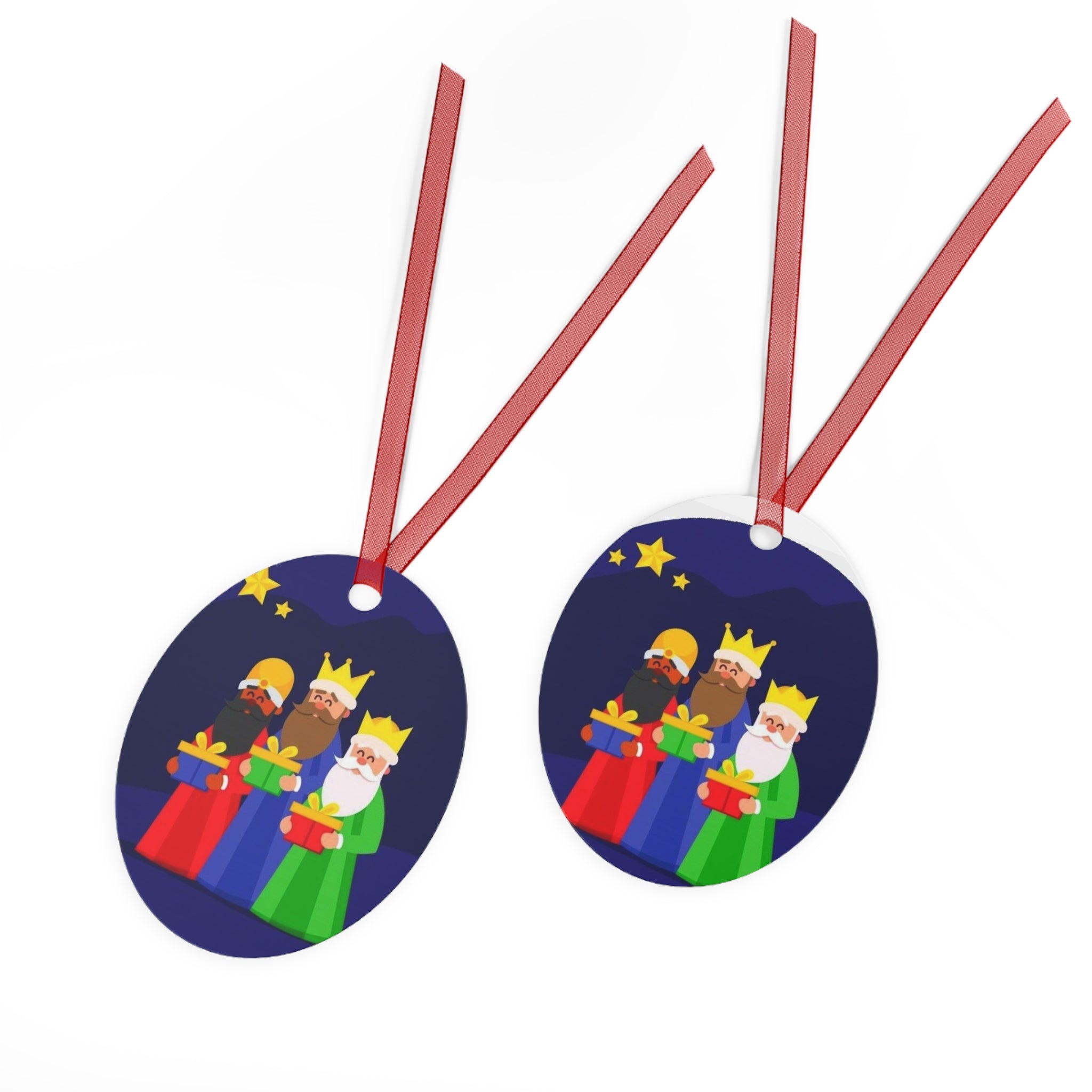 Christmas Metal Ornaments with Three Kings Design