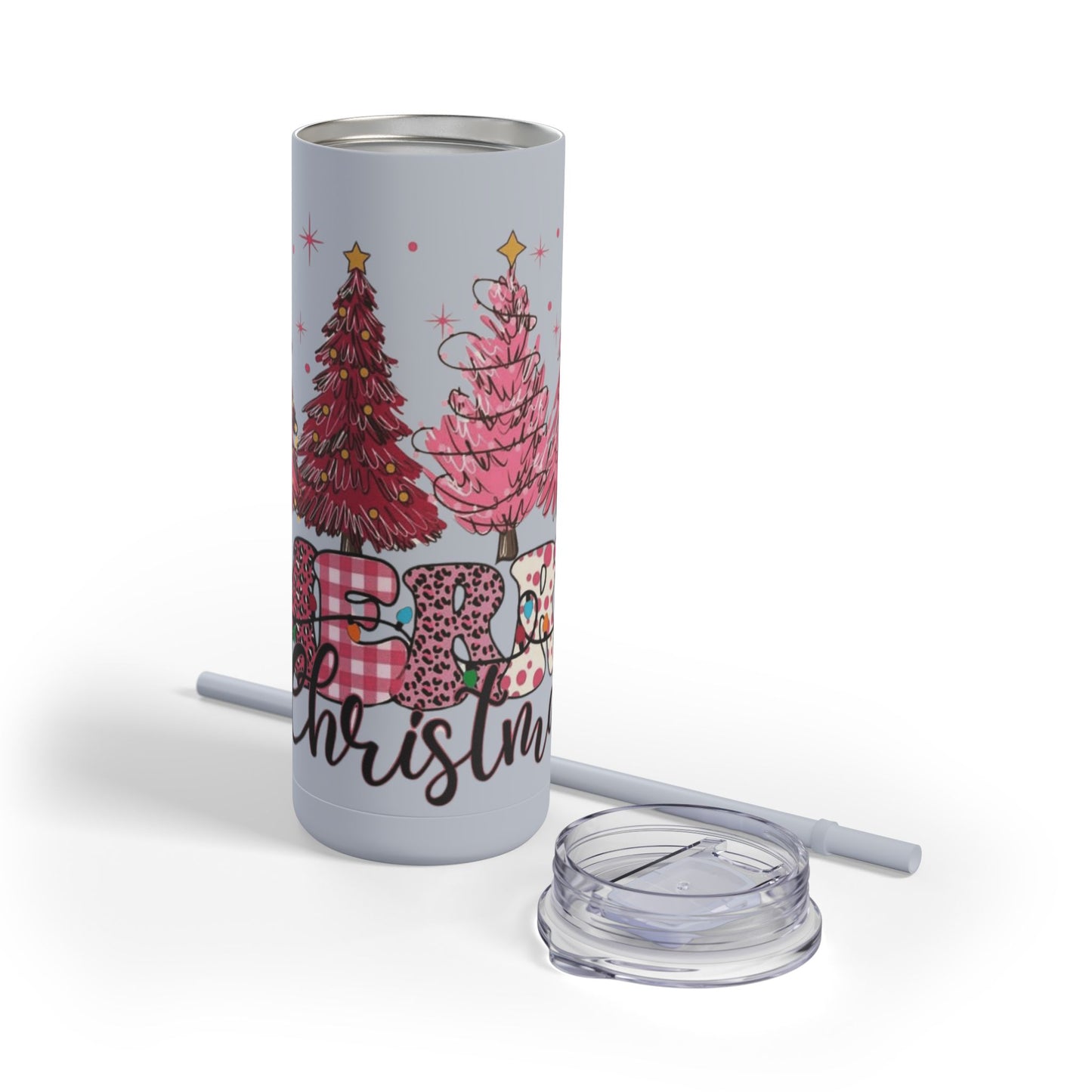 Christmas Tree Tumbler - 20oz Skinny Matte Drinkware Christmas gift mug