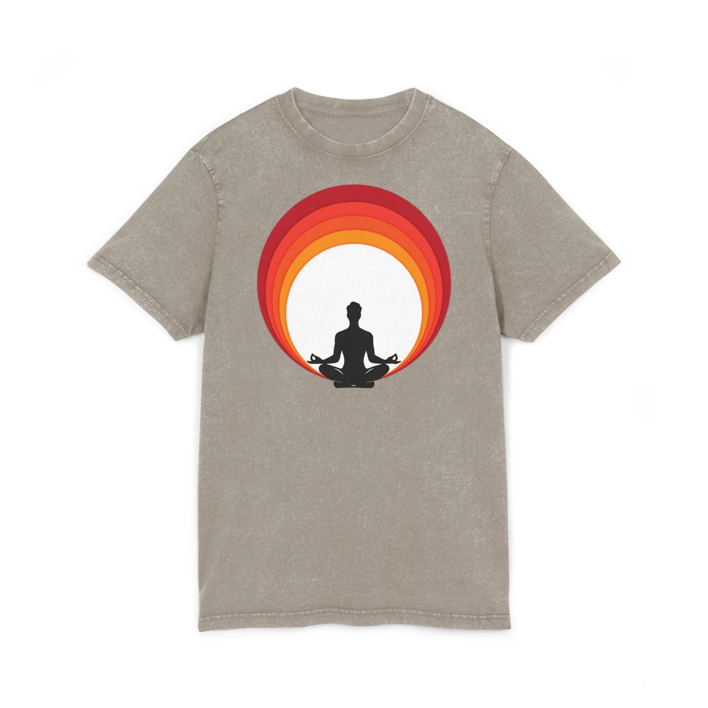 ✨ Let your outfit reflect your inner peace. Meditation Acid Washed Tee, Vintage Yoga Shirt, Relaxation Apparel, Gift for Mindfulness, Bohemian T-Shirt
