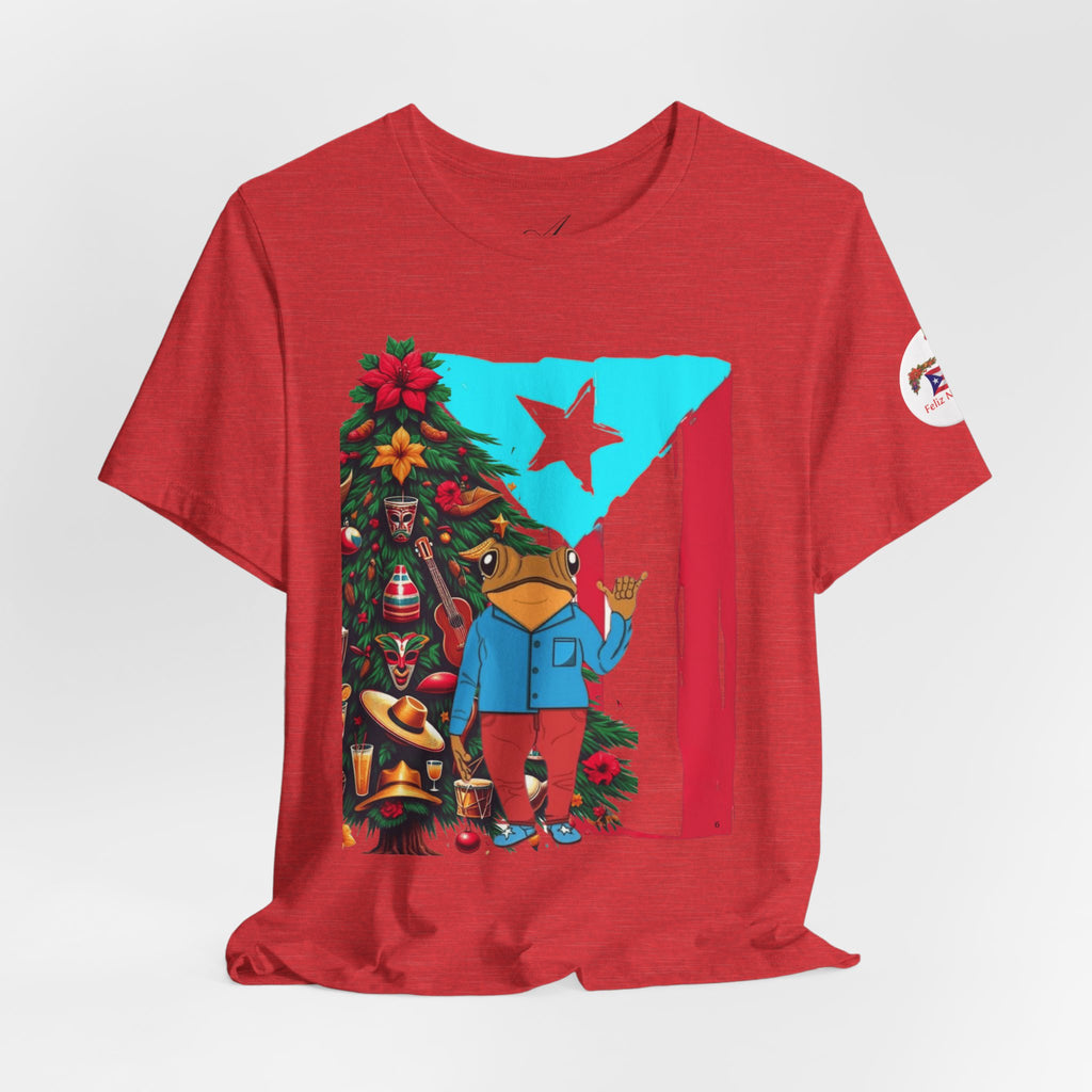 Puerto Rico Holiday T-Shirt  Coquí by Christmas Tree Graphic Puerto Rico’s Navidades