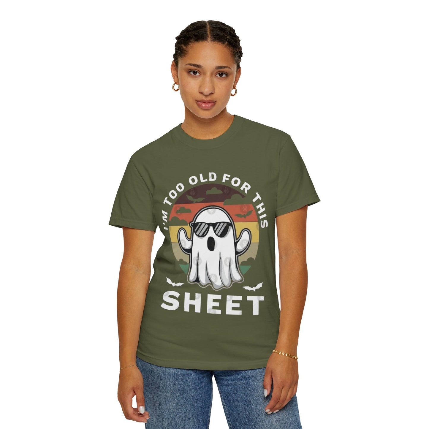 Ghostly Humor Unisex T-Shirt, Relaxed Vintage Tee, Halloween Apparel, Fun Gift, Casual Outfit, Quirky Statement Shirt, Ghost Sheet T-shirt