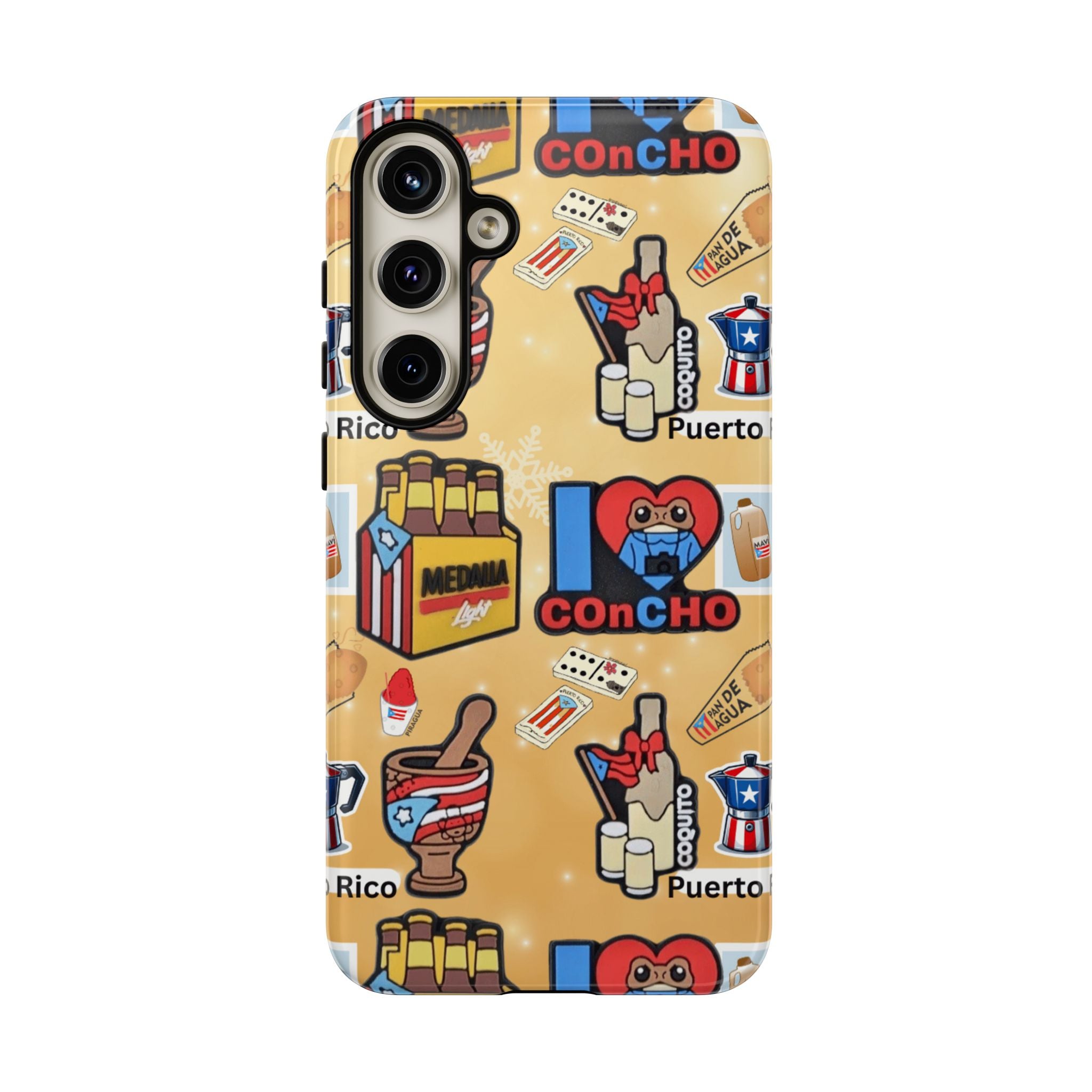 Puerto Rico Sticker Collage Tough Case  ‘I  Concho’ Pattern Phone Case