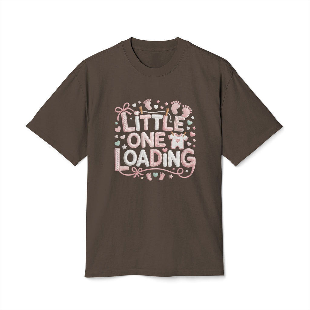 Pregnancy Announcement T‑Shirt  “Little One Loading” Cute Pastel Maternity Tee