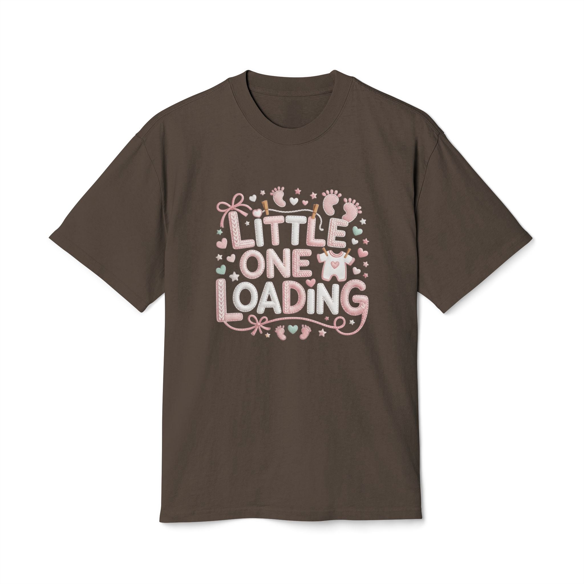 Pregnancy Announcement T‑Shirt  “Little One Loading” Cute Pastel Maternity Tee