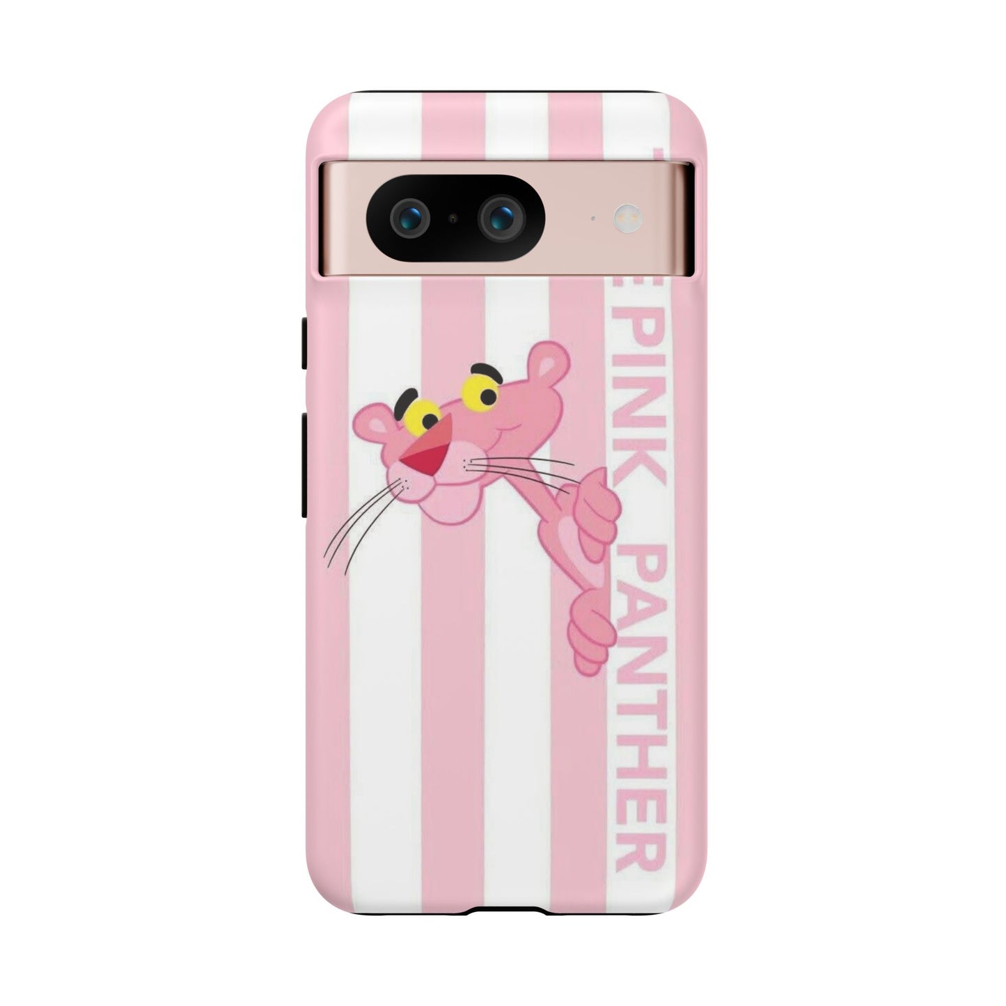 Pink Panther Tough Case Retro Striped Phone Case with "The Pink Panther" Design