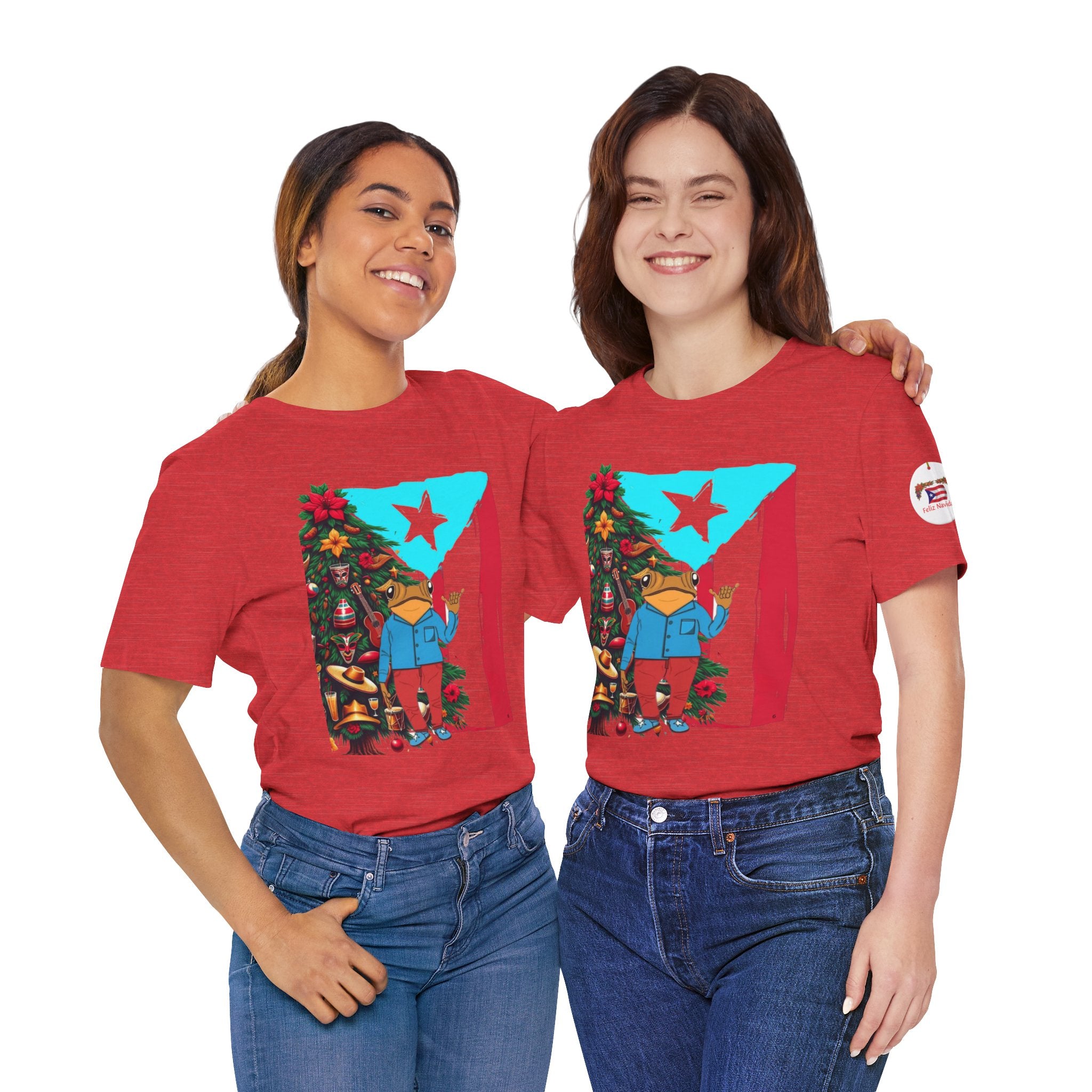 Puerto Rico Holiday T-Shirt  Coquí by Christmas Tree Graphic Puerto Rico’s Navidades