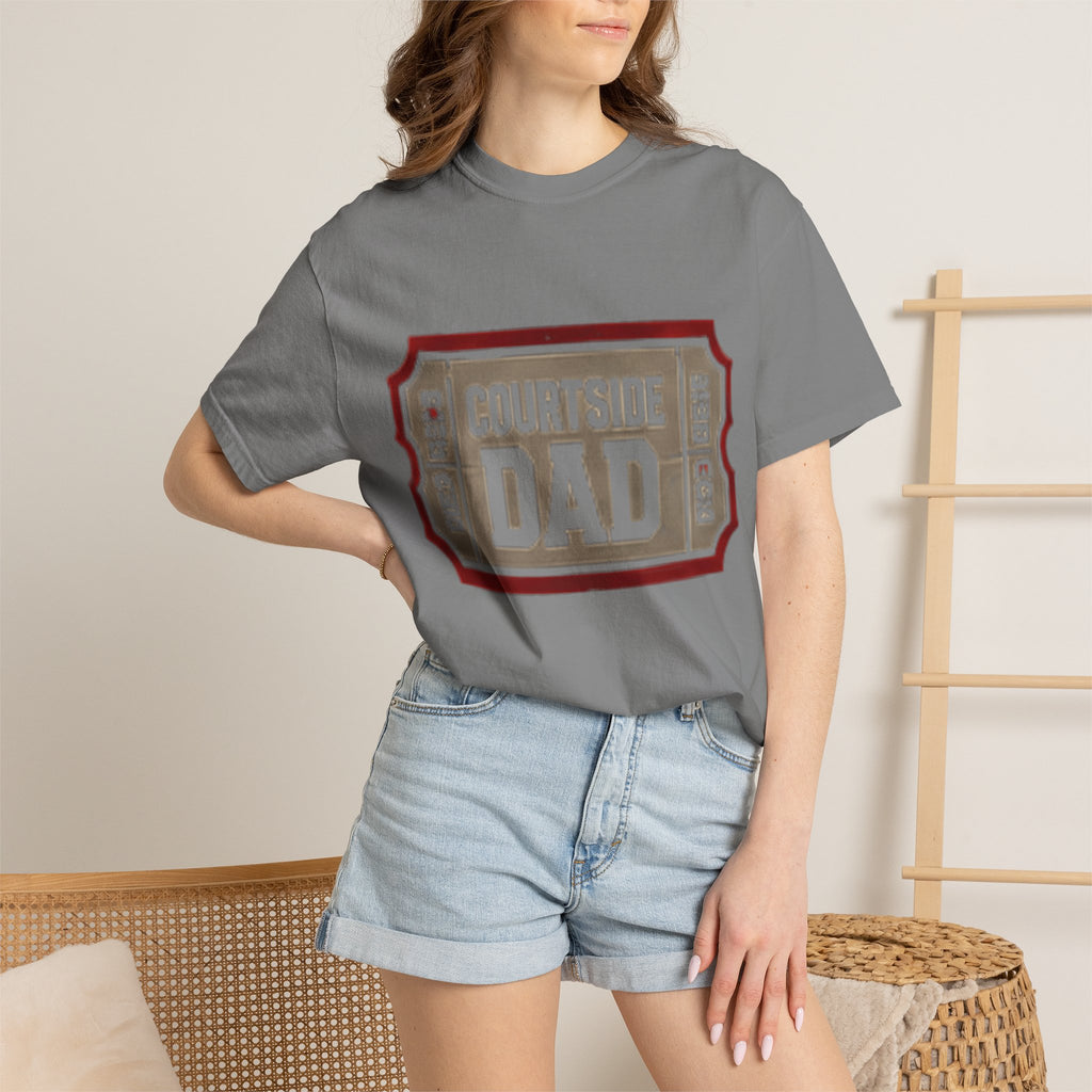Courtside Dad T-Shirt — Vintage Ticket-Style Basketball Dad Tee