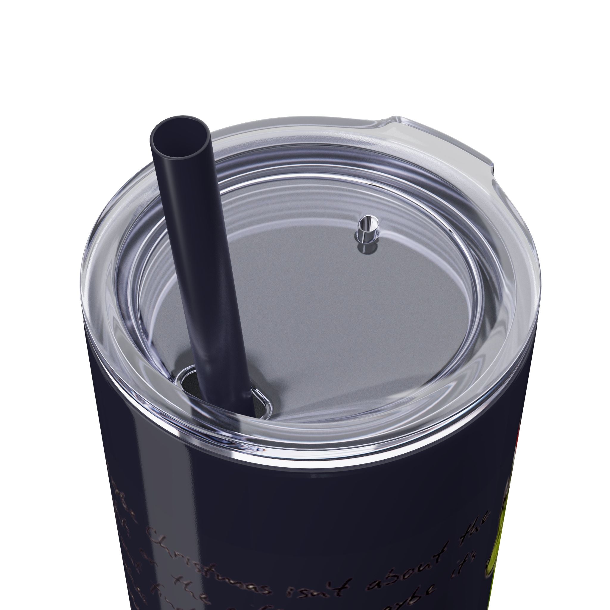 Grinch Christmas Skinny Tumbler with Straw — Dr. Seuss Holiday Quote Design, 20oz Christmas Mugs Collection