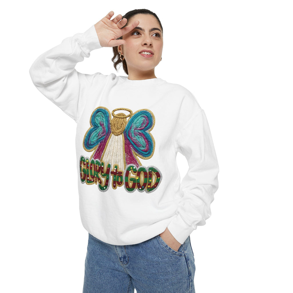 Glory to God Angel Sweatshirt Christmas Holiday Collection  Festive T-Shirt & Sweater