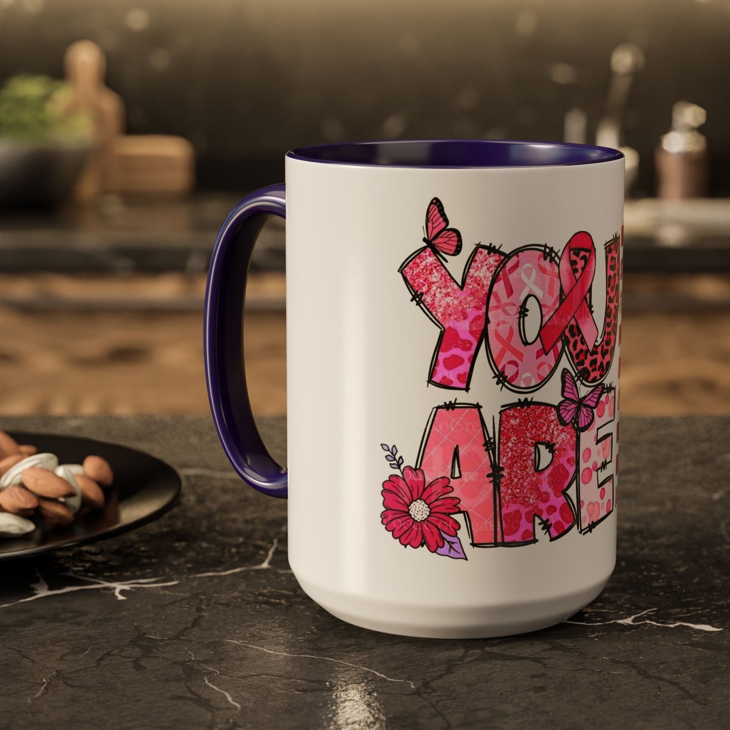Cancer Hope Collection Empowering Inspirational Mug for Breast Cancer Awareness