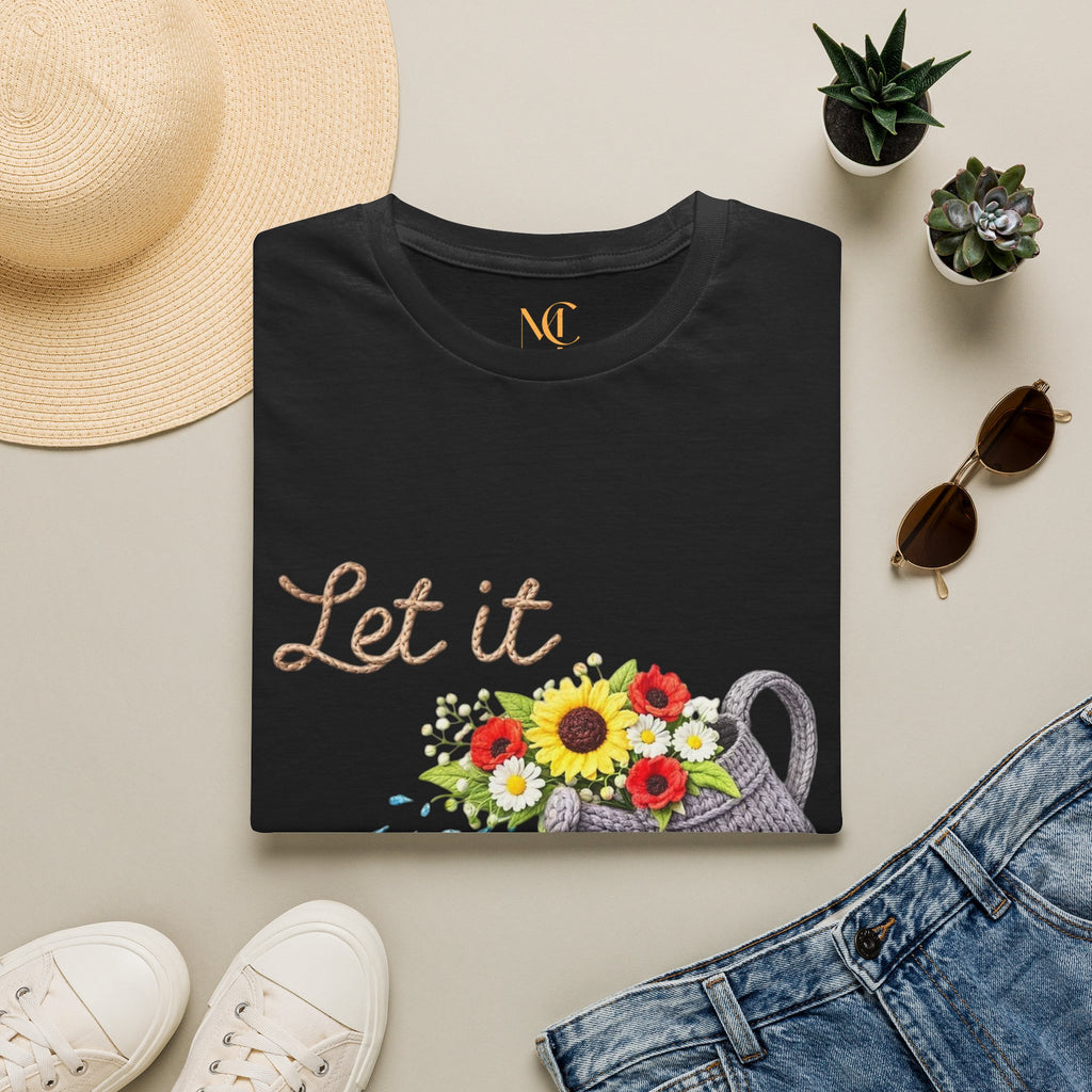 Let It Grow T-Shirt — Floral Watering Can Garden Tee