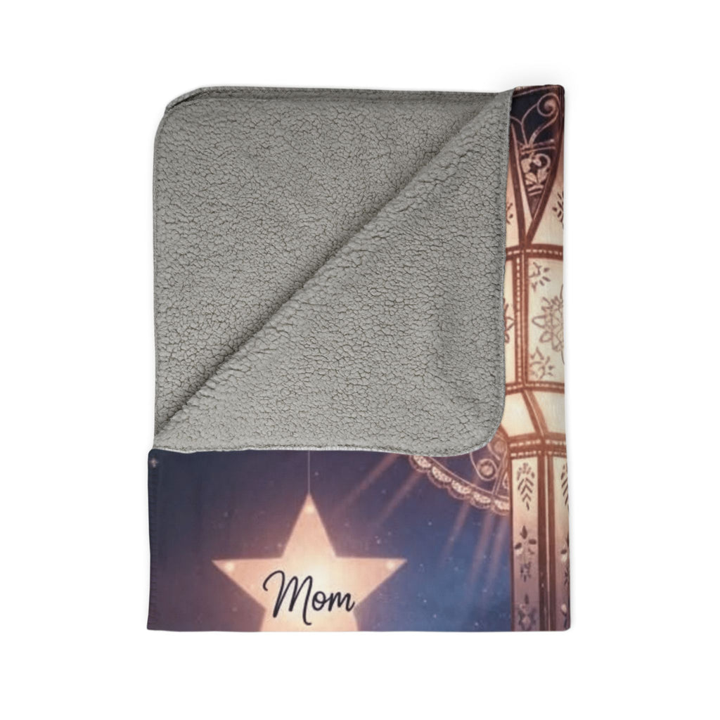 Memorial Christmas Blanket — "You are my guiding lights" Sherpa Throw (Mom & Dad) Holiday Christmas Blanket